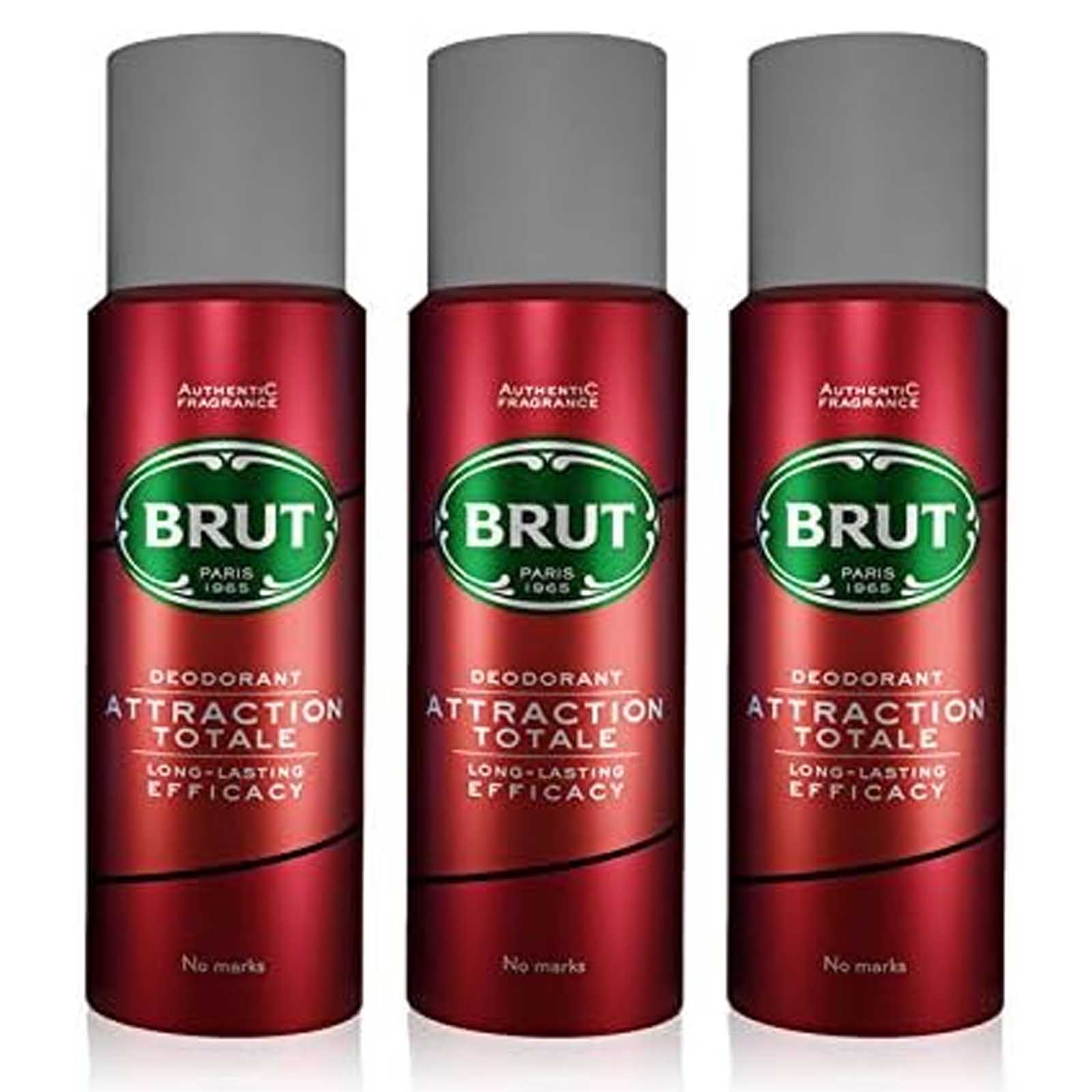 DEODORANT SPRAY ATTRACTION TOTALE BRUT ( 3 X 200 ML )