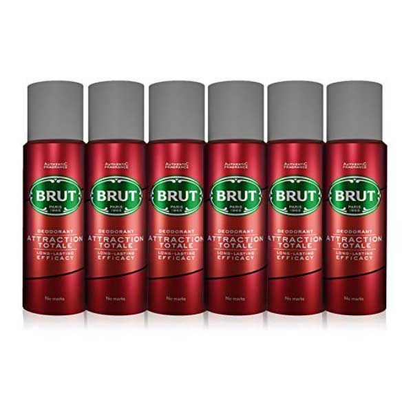 DEODORANT SPRAY ATTRACTION TOTALE BRUT ( 6 X 200 ML )