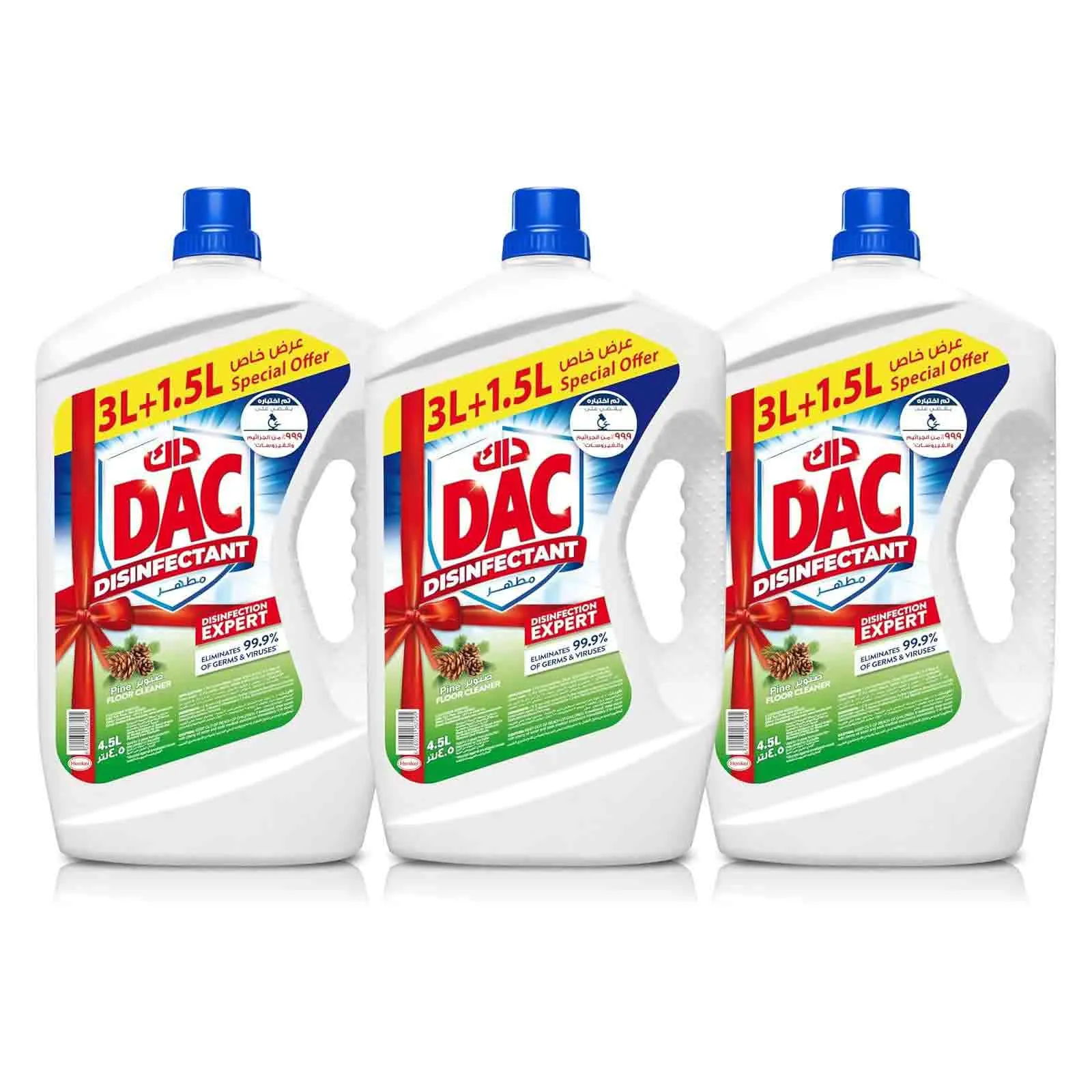 DISINFECTANT FLOOR CLEANER PINE DAC ( 3 X 4.5 LTR )