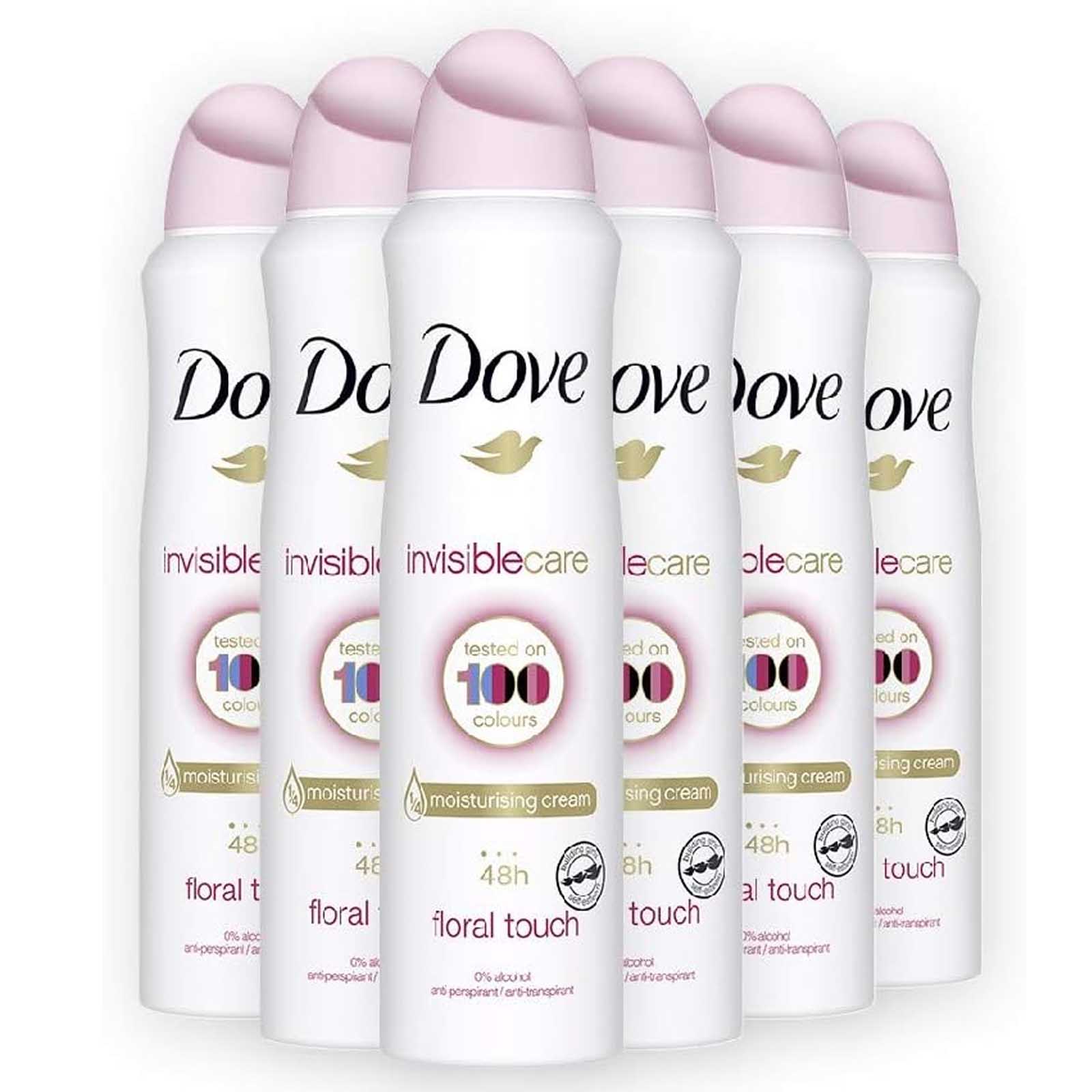 DEODORANT SPRAY INVISIBLECARE FLORAL TOUCH DOVE ( 6 X 250 ML )