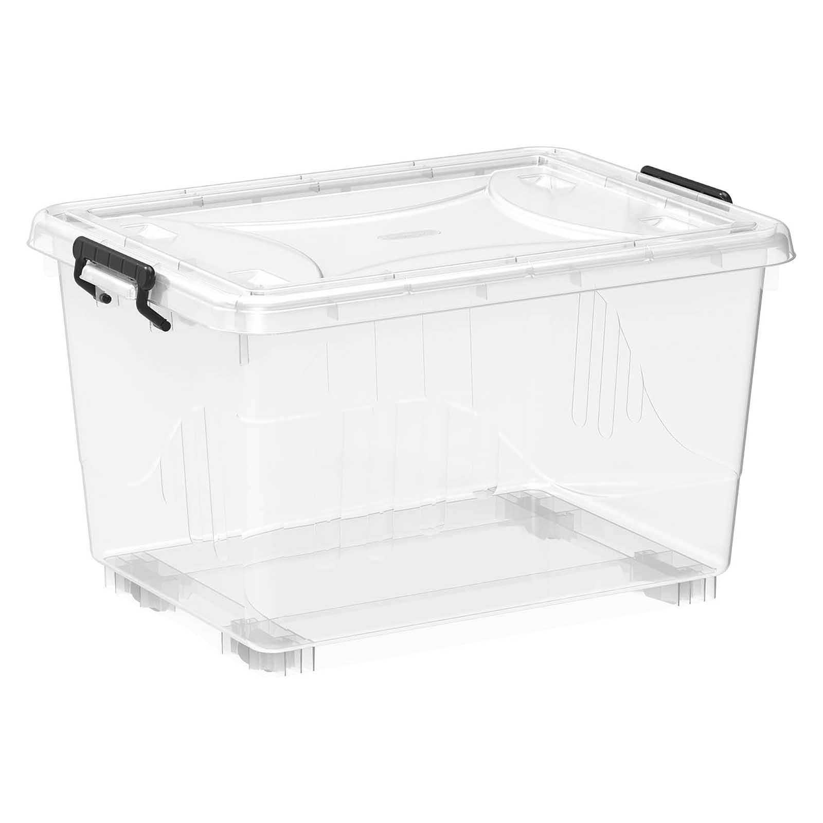 STORAGE BOX PLASTIC WITH WHEELS & LOCKABLE LID 55 L COSMOPLAST ( PC )