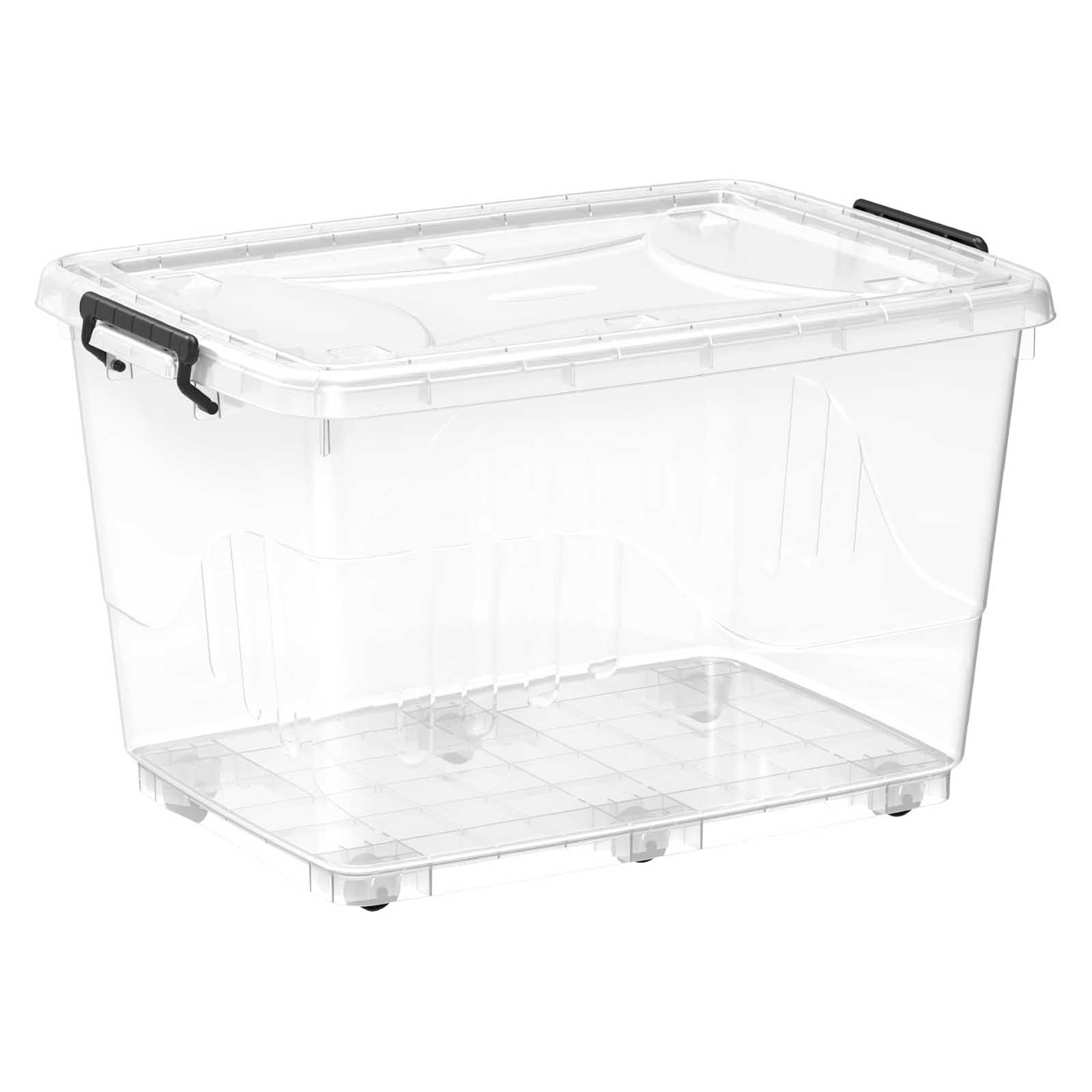 STORAGE BOX PLASTIC WITH WHEELS & LOCKABLE LID 132 L COSMOPLAST ( PC )