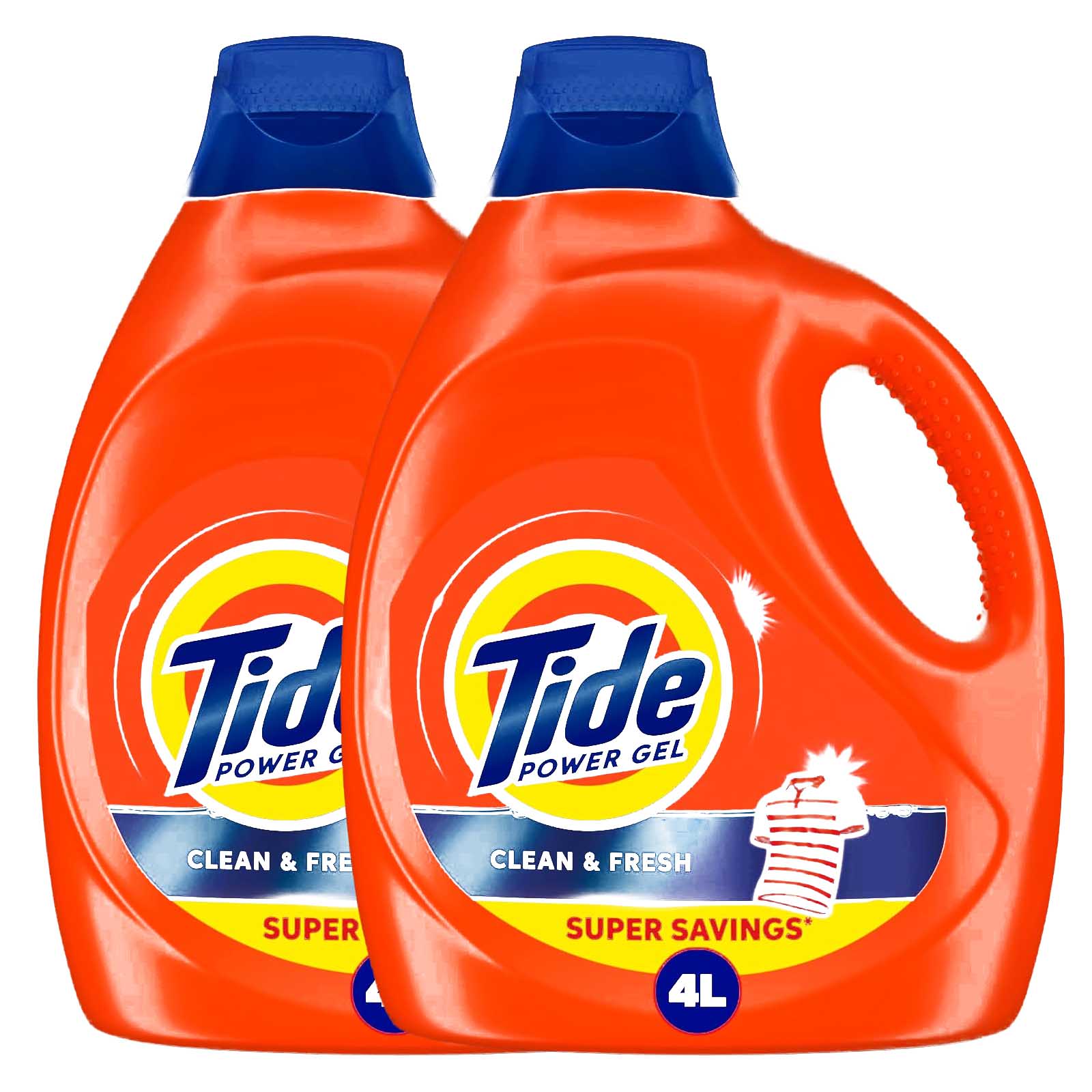 POWER GEL CLEAN & FRESH LAUNDRY DETERGENT TIDE ( 2 X 4 LTR )