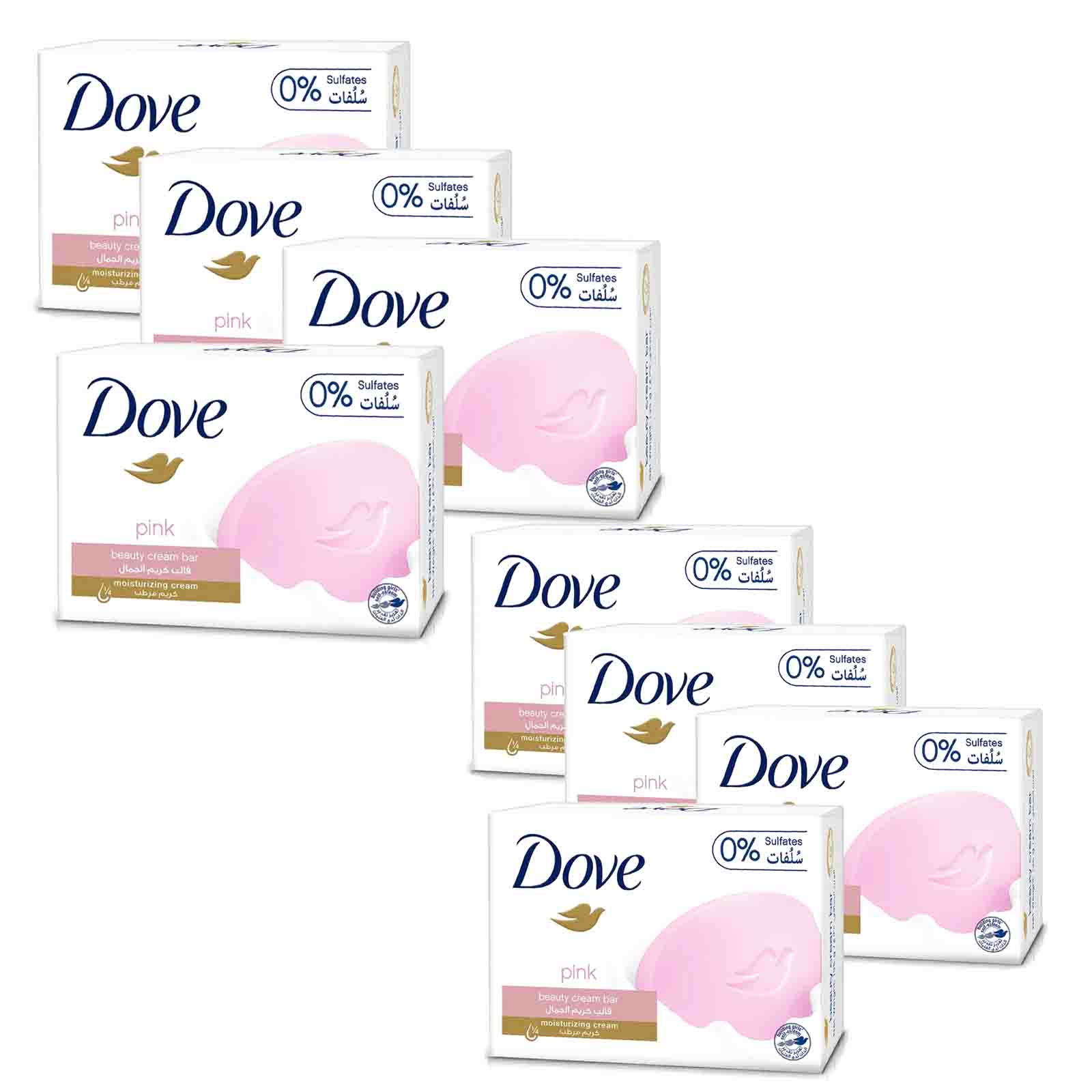 SOAP BEAUTY CREAM BAR PINK DOVE ( 2 X 4 X 125 GM )  