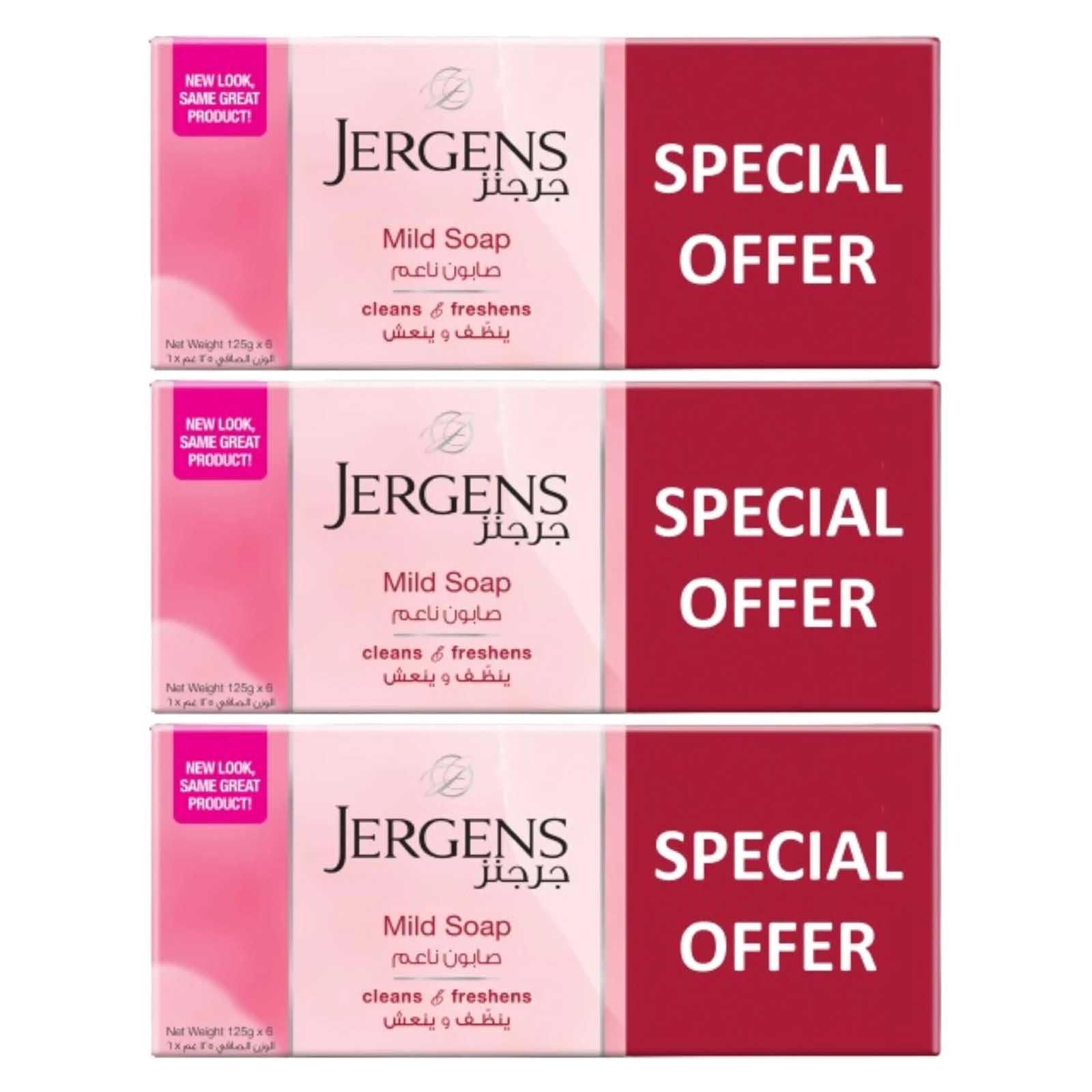 SOAP MILD JERGENS ( 3 X 6 X 125 GM )