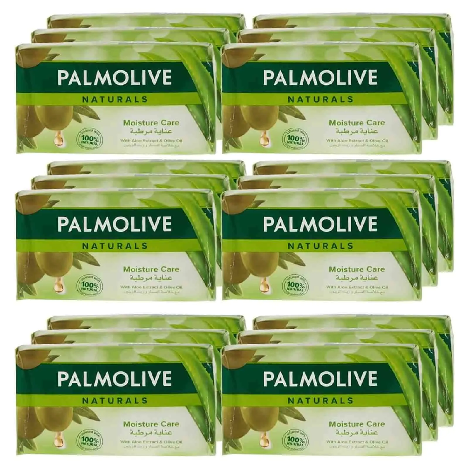 SOAP MOISTURE CARE ALOE & OLIVE PALMOLIVE ( 3 X 6 X 170 GM )