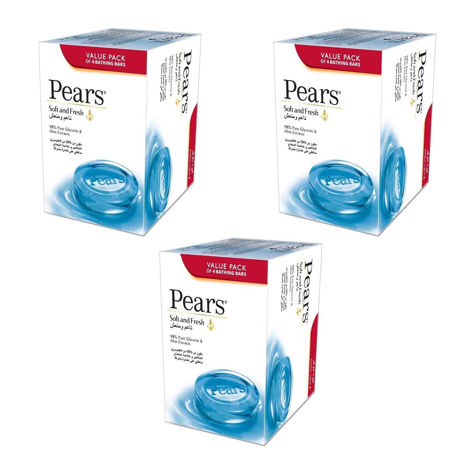 SOAP SOFT & FRESH PEARS ( 3 X 4 X 125 GM )