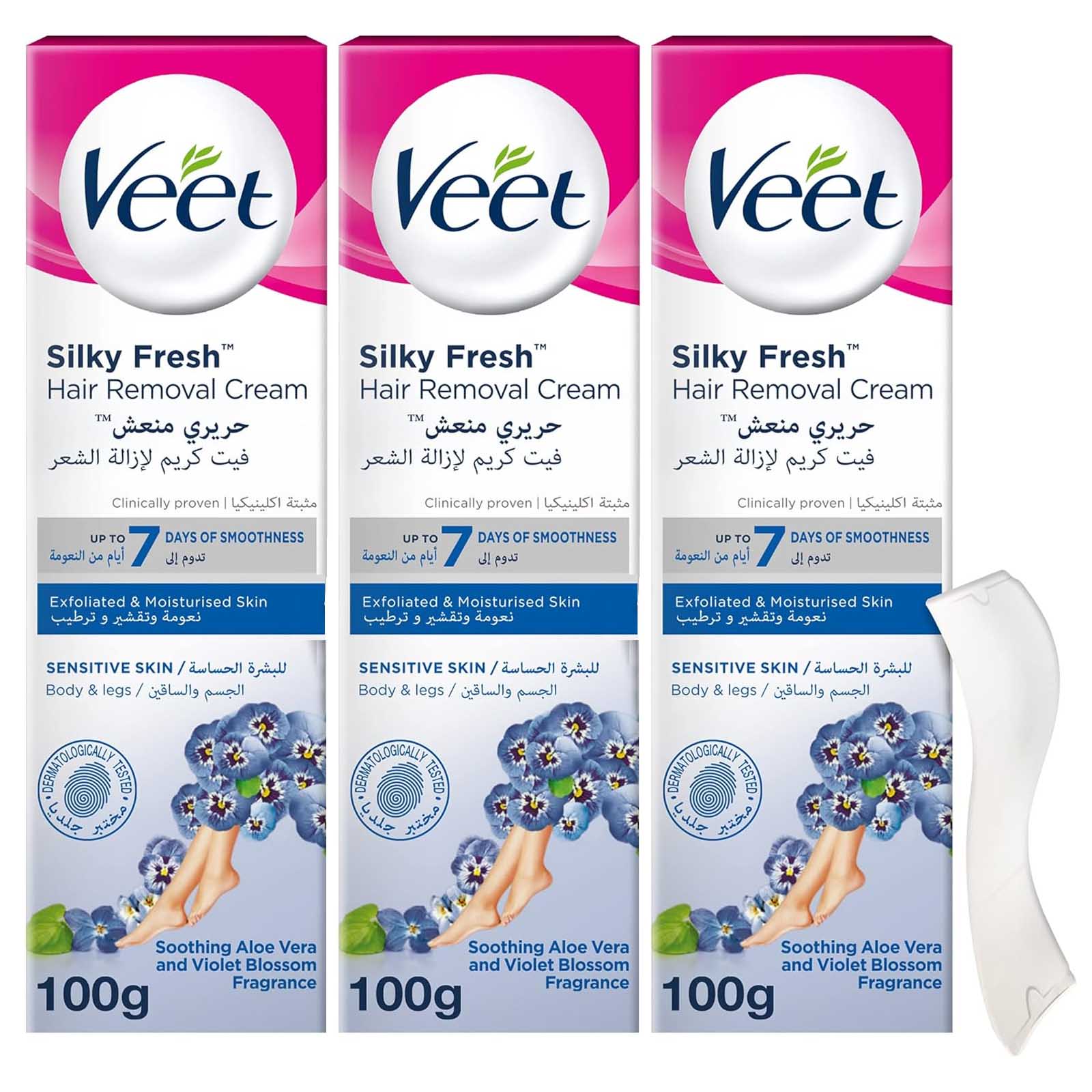 CREAM HAIR REMOVAL FOR SENSITIVE SKIN VEET ( 3 X 100 GM )