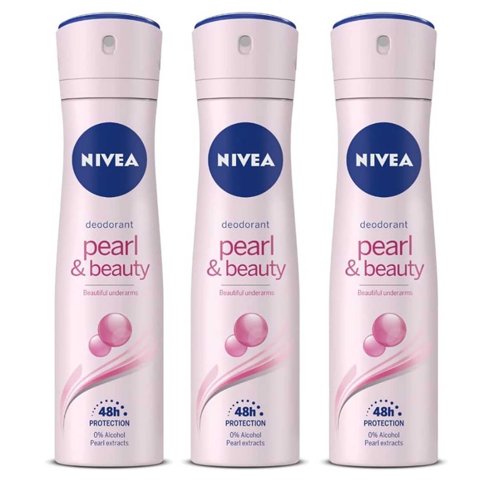 DEODORANT SPRAY PEARL & BEAUTY NIVEA ( 3 X 150 ML)