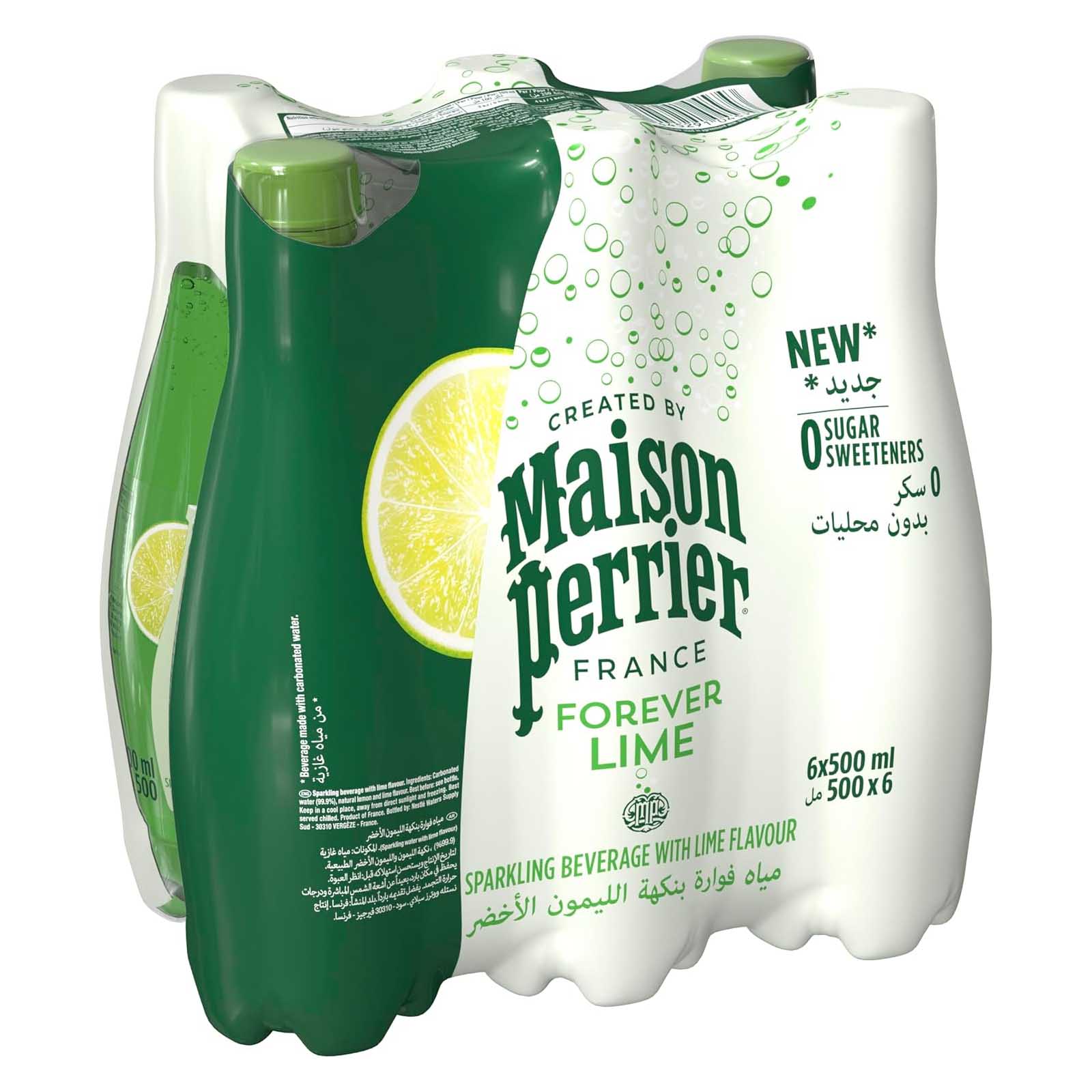 BEVERAGE SPARKLING PET BOTTLE FOREVER LIME MAISON PERRIER ( 6 X 500 ML )
