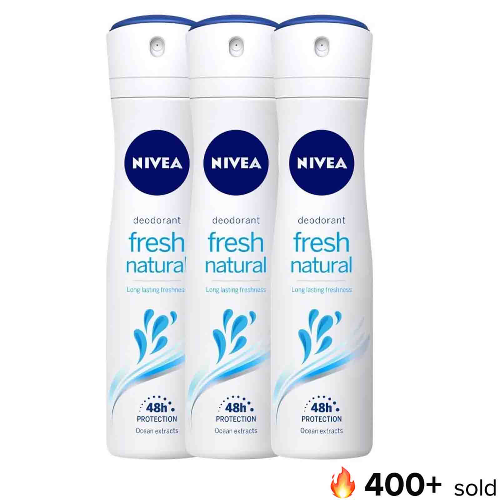 DEODORANT SPRAY FRESH NATURAL OCEAN EXTRACT NIVEA ( 3 X 150 ML )