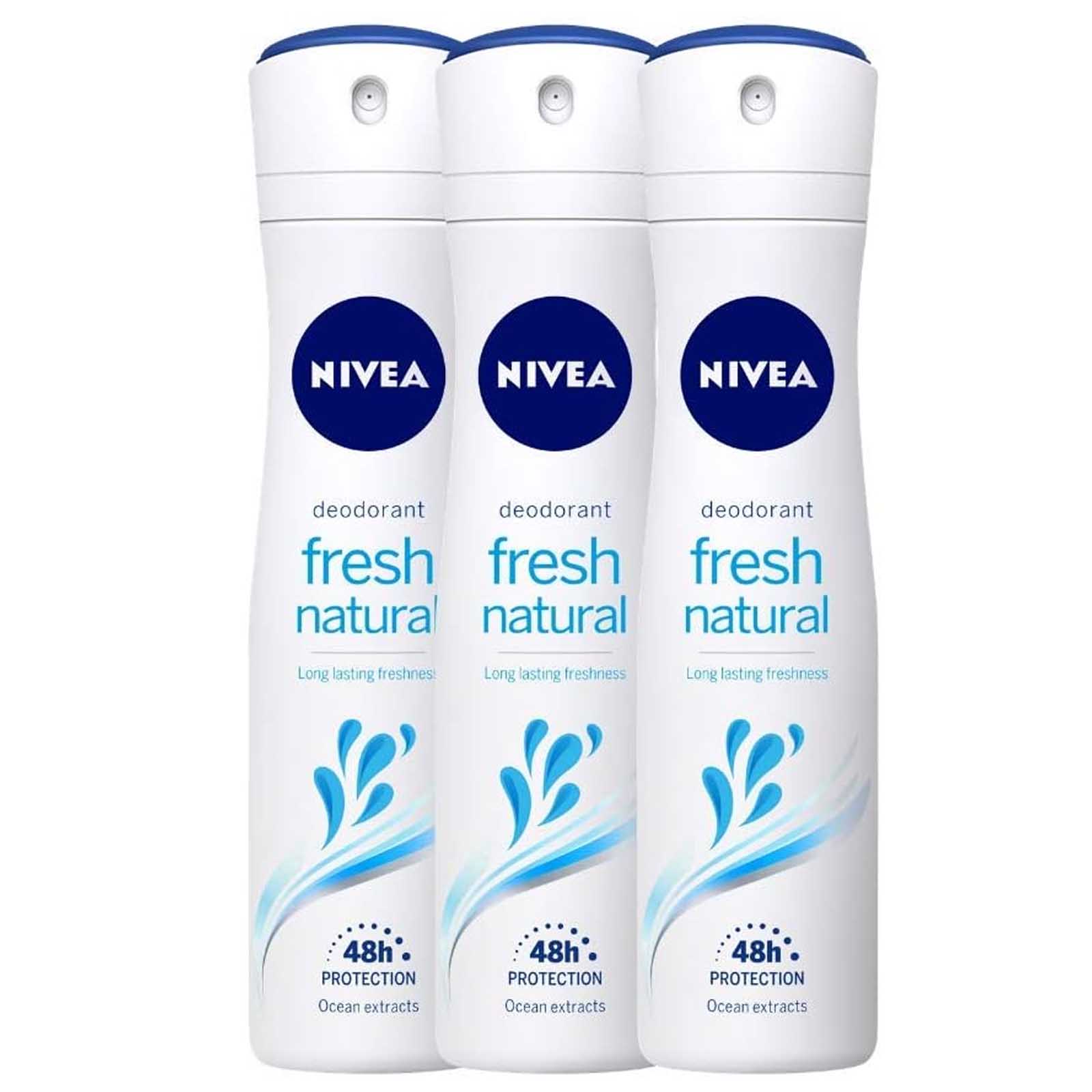 DEODORANT SPRAY FRESH NATURAL OCEAN EXTRACT NIVEA ( 3 X 150 ML )