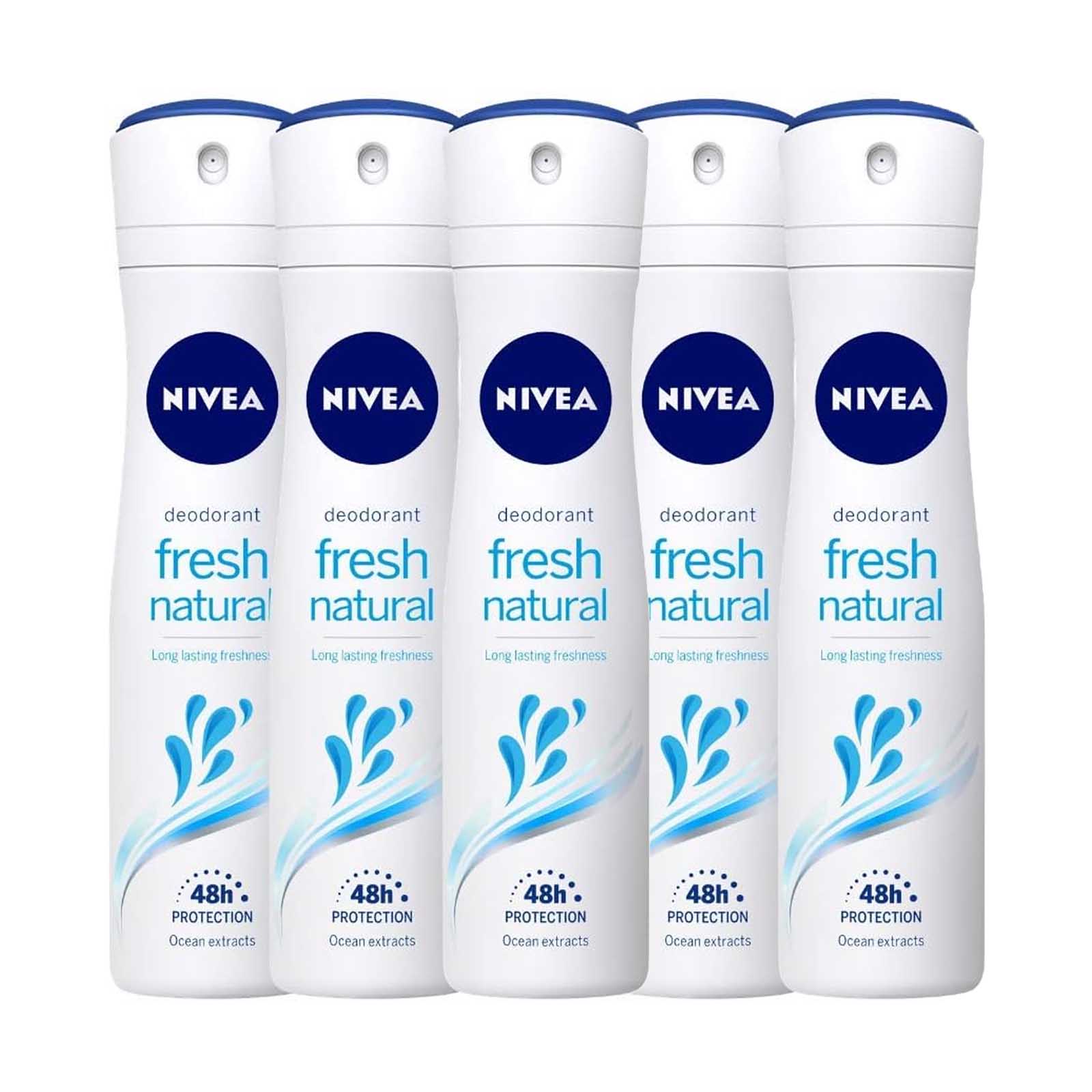 DEODORANT SPRAY FRESH NATURAL OCEAN EXTRACT NIVEA ( 5 X 150 ML )
