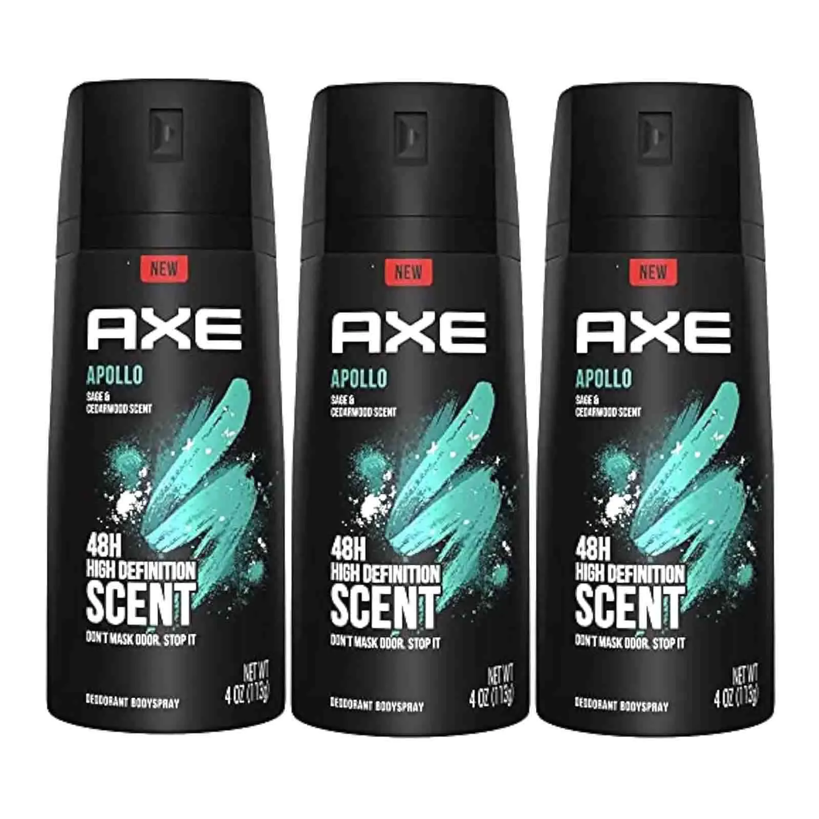  Axe Apollo Deodorant Body Spray 3 x 150 ml