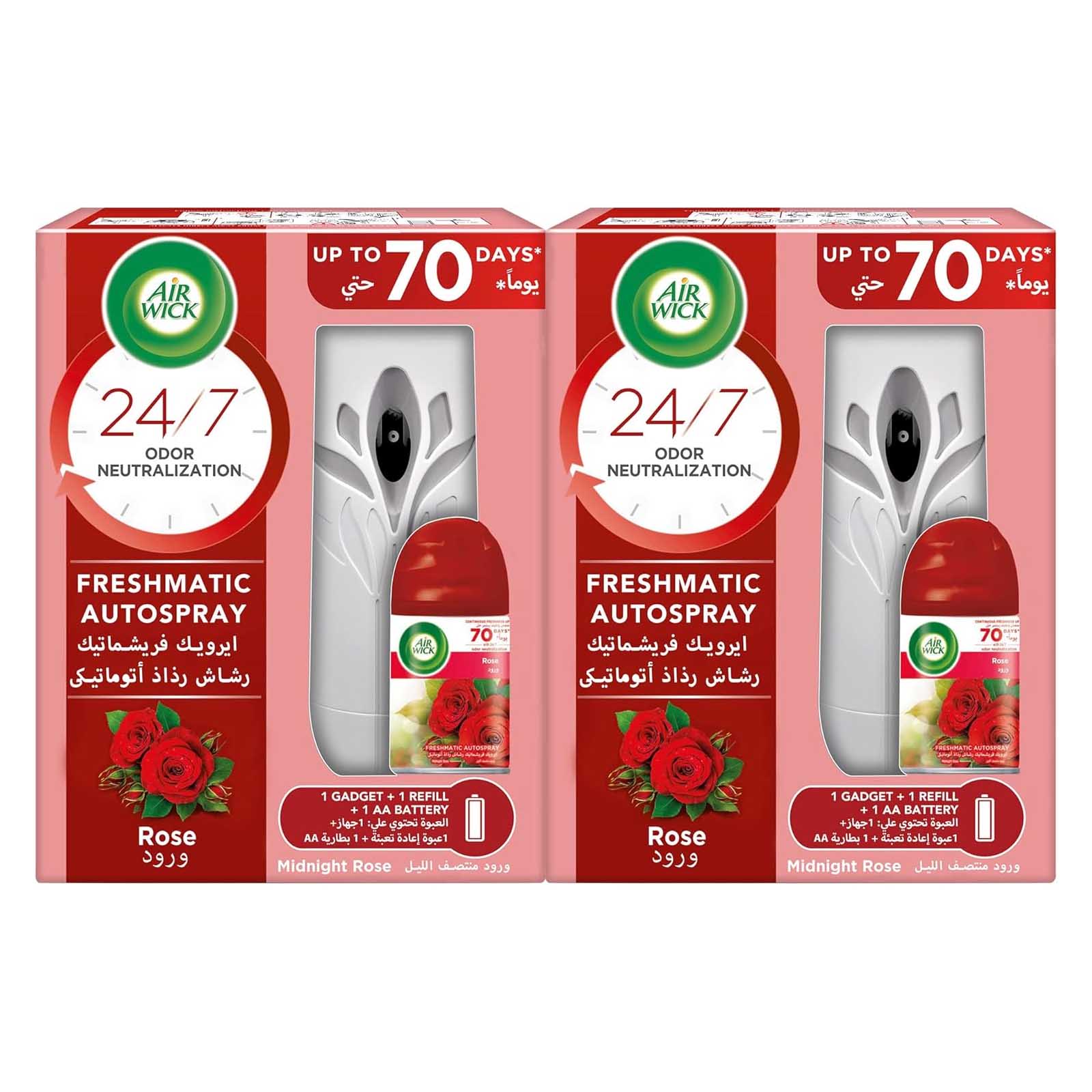 AIR FRESHNER FRESHMATIC AUTOSPRAY ROSE AIR WICK ( 2 X 250 ML )