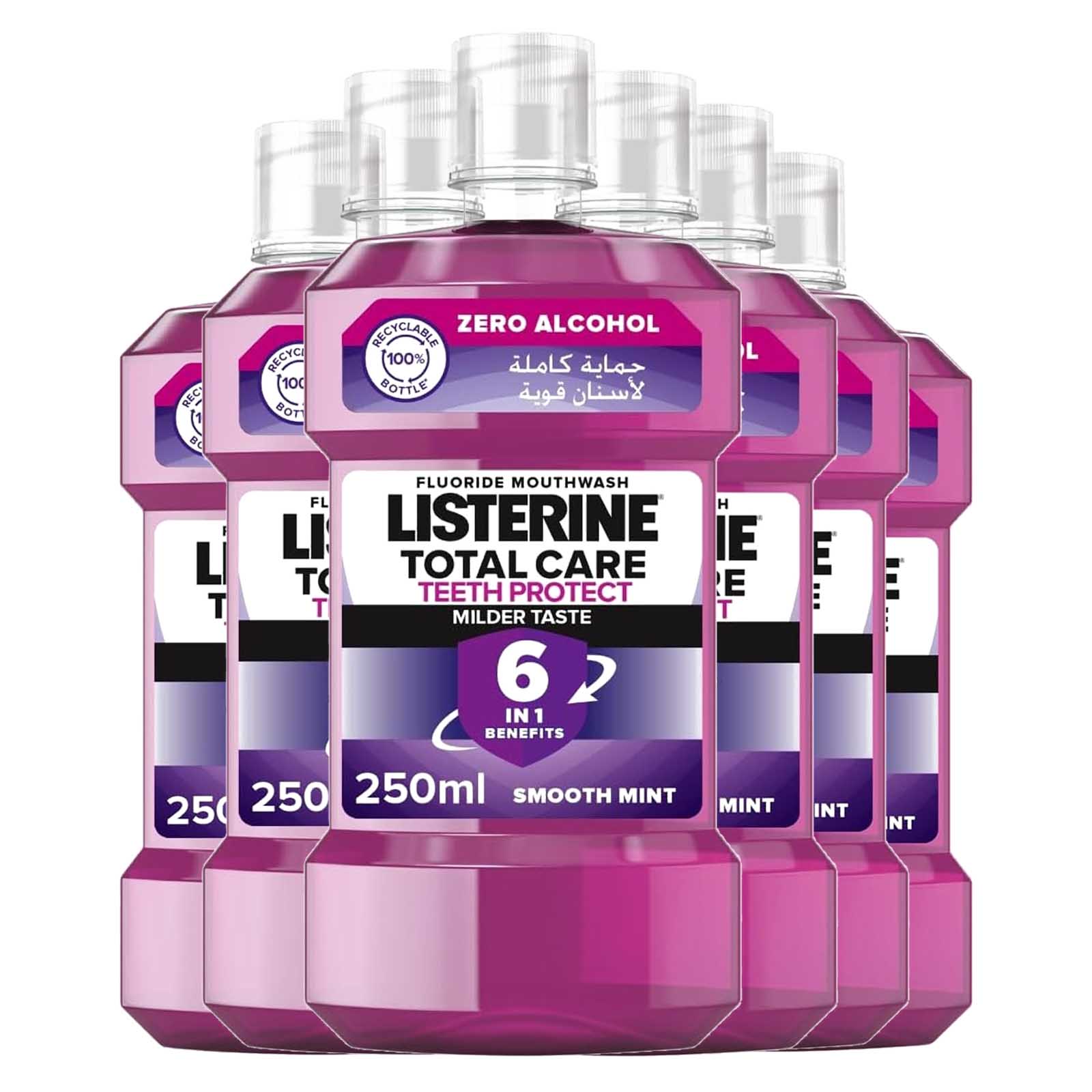 MOUTH WASH TOTAL CARE TEETH PROTECT MILDER TASTE LISTERINE ( 6 X 250 ML)