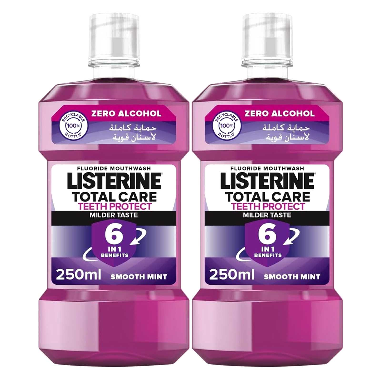 MOUTH WASH TOTAL CARE TEETH PROTECT MILDER TASTE LISTERINE ( 2 X 250 ML)