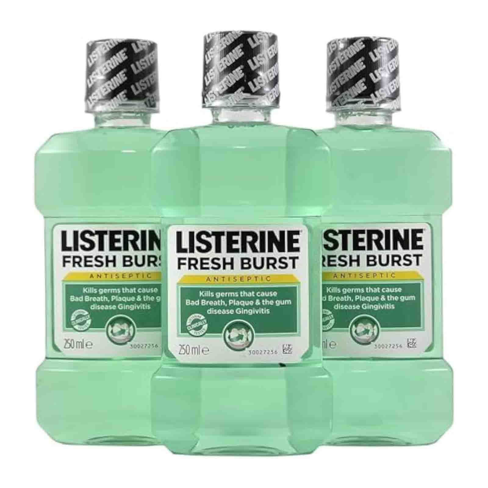 MOUTH WASH FRESH BURST LISTERINE ( 3 X 250 ML )