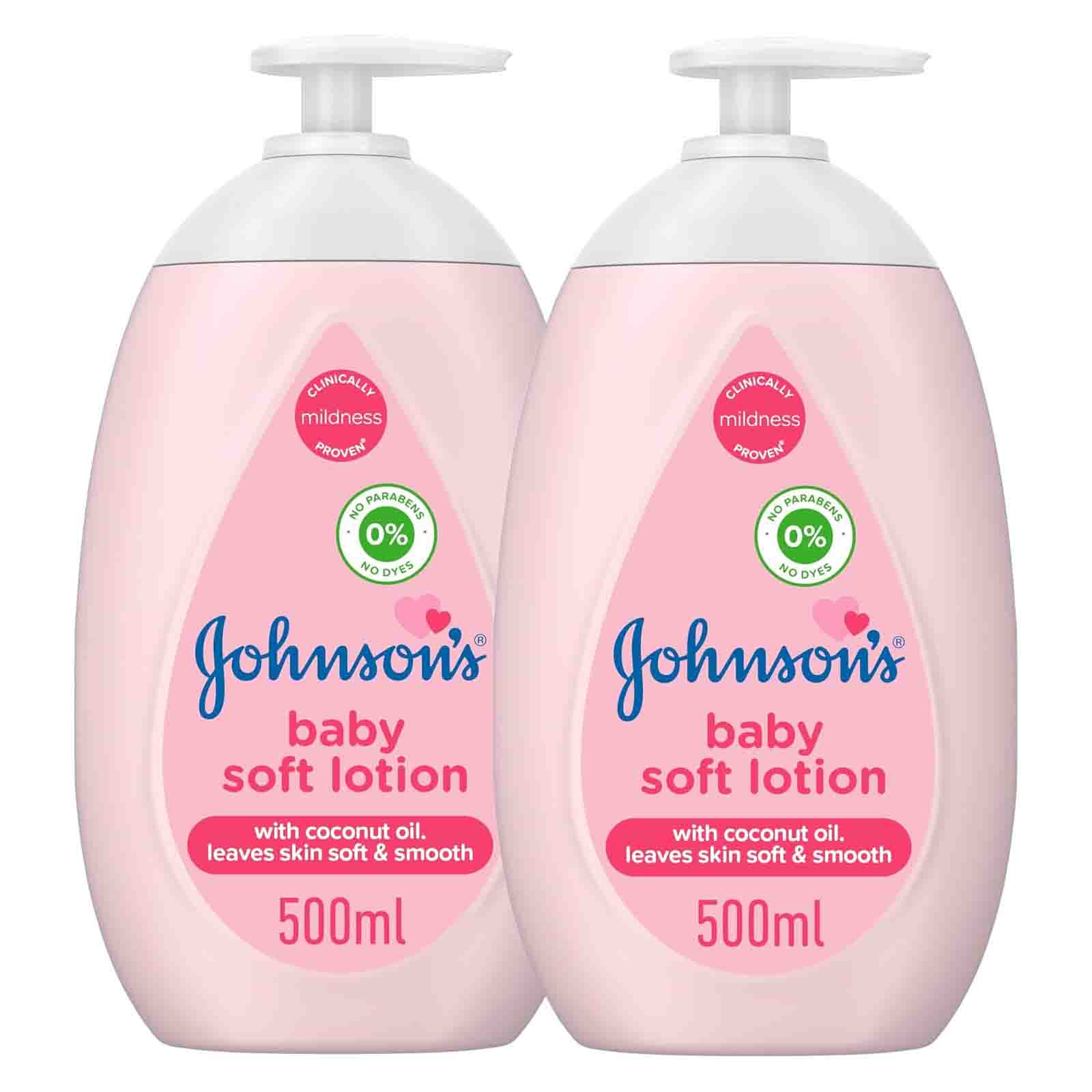 BABY LOTION SOFT JOHNSONS ( 2 X 500 ML )