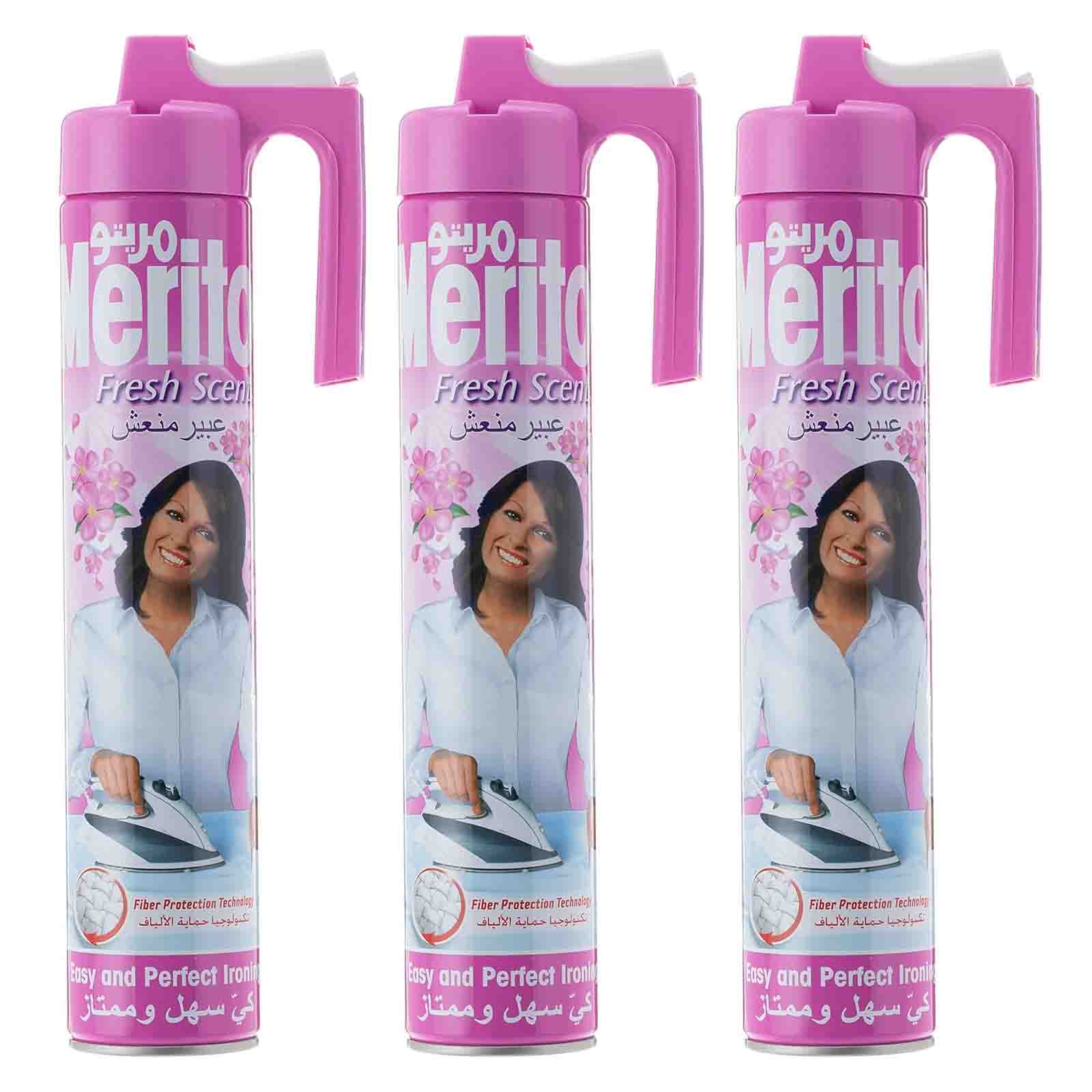 SPRAY STARCH PINK MERITO ( 3 X 500 ML )