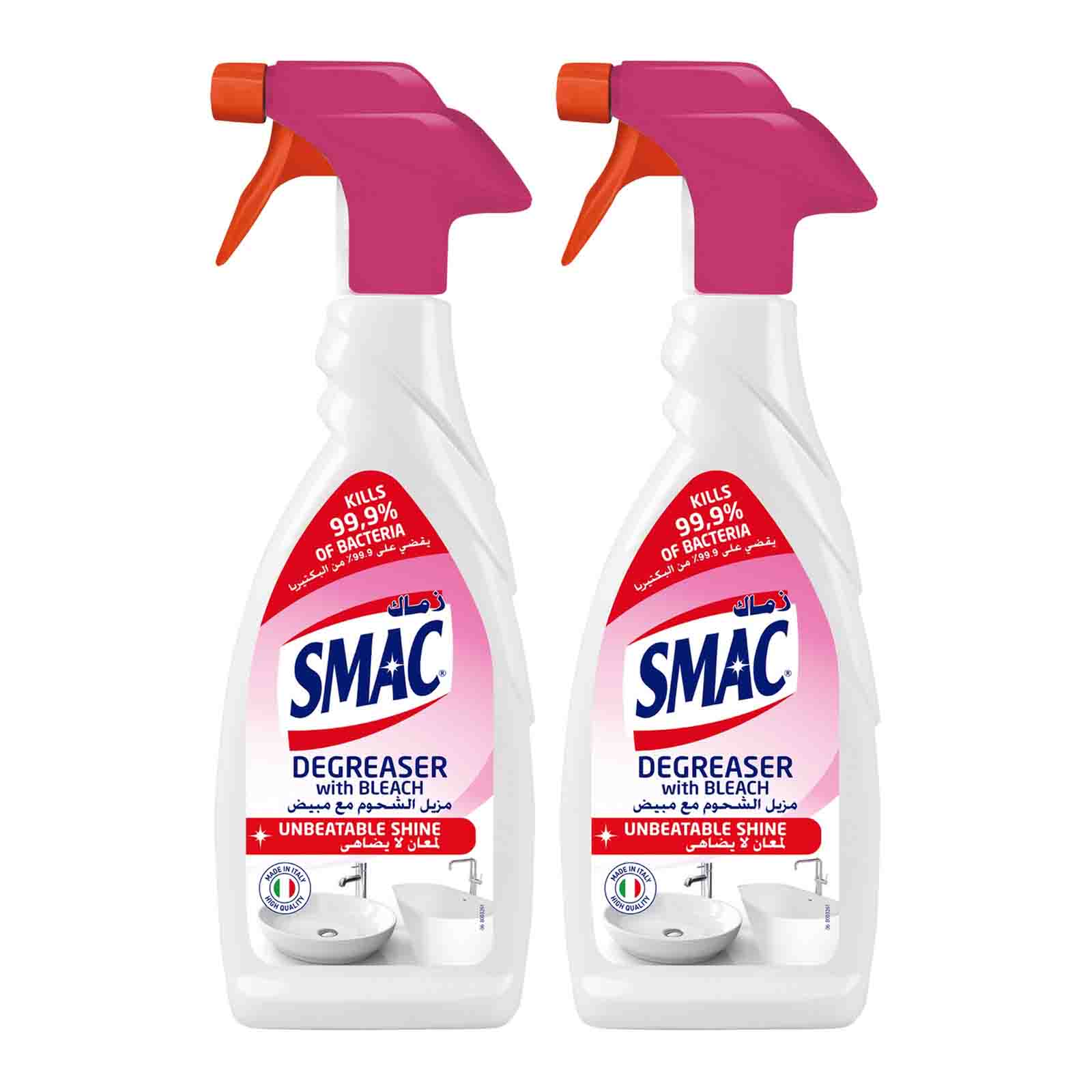 DEGREASER WITH BLEACH UNBEATABLE SHINE SMAC ( 2 X 650 ML )