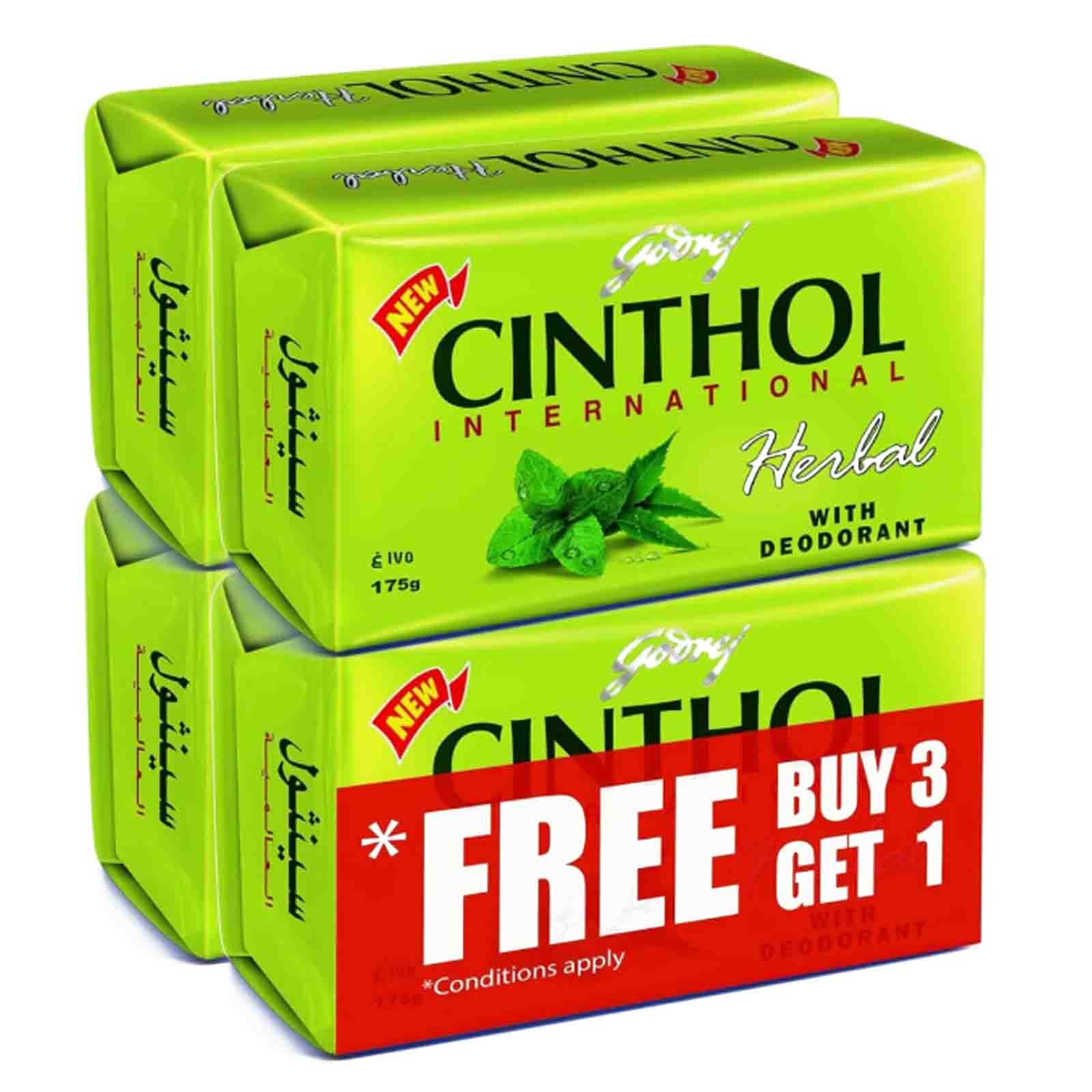 SOAP HERBAL CINTHOL ( 4 X 175 GM )
