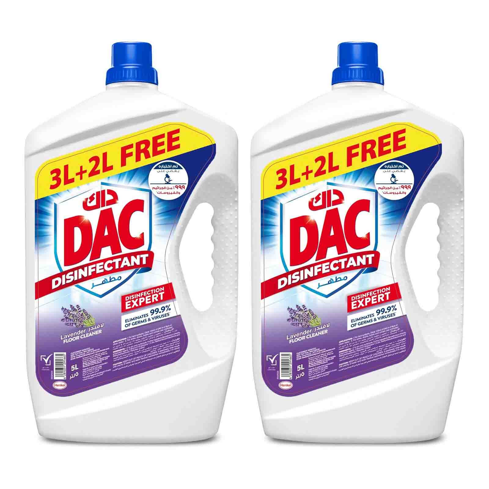 DISINFECTANT FLOOR CLEANER LAVENDER DAC ( 2 X 5 LTR )