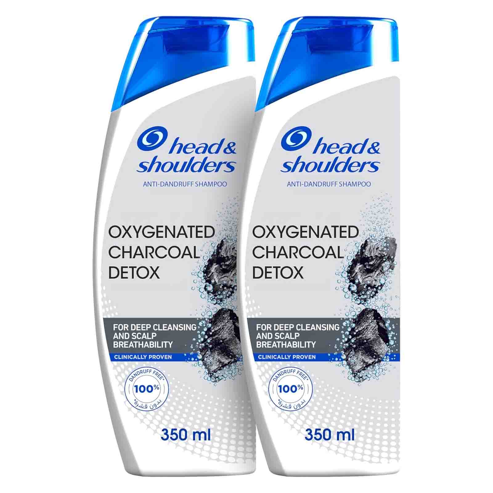 SHAMPOO ANTI DANDRUFF OXYGENATED CHARCOAL DETOX HEAD & SHOULDERS ( 2 X 350 ML )
