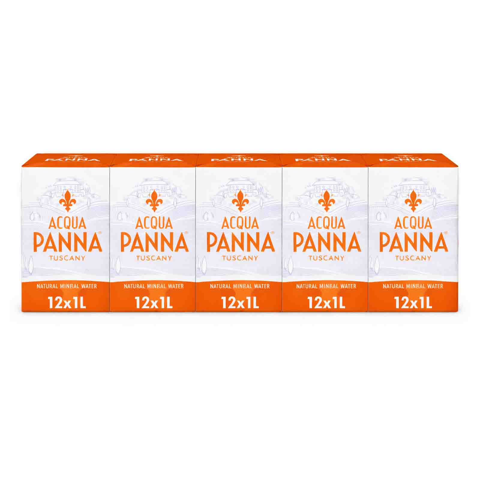 WATER MINERAL GLASS BOTTLE ACQUA PANNA ( 5 X 12 X 1 LTR )