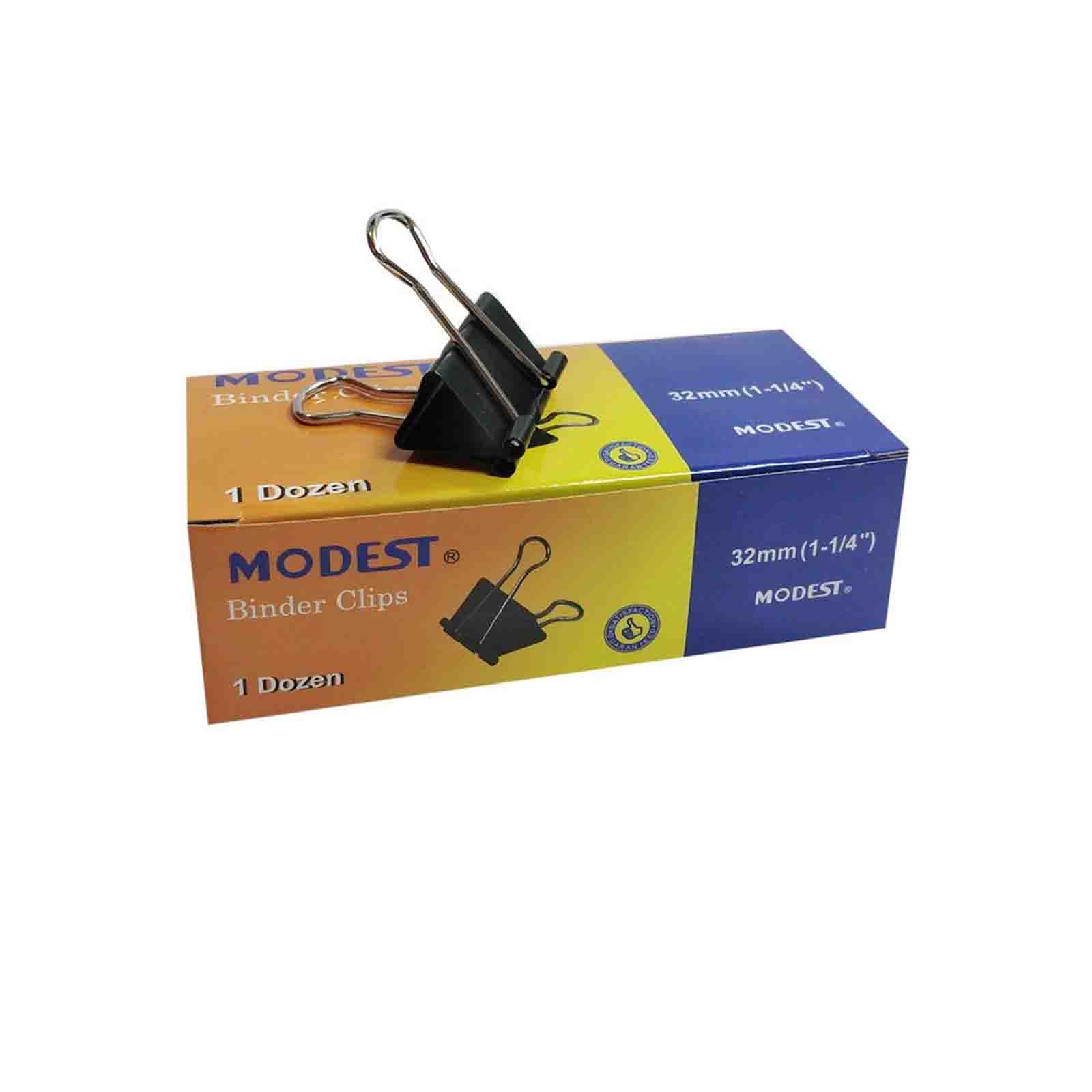 BINDER CLIPS 32 MM MODEST ( 12 PCS )