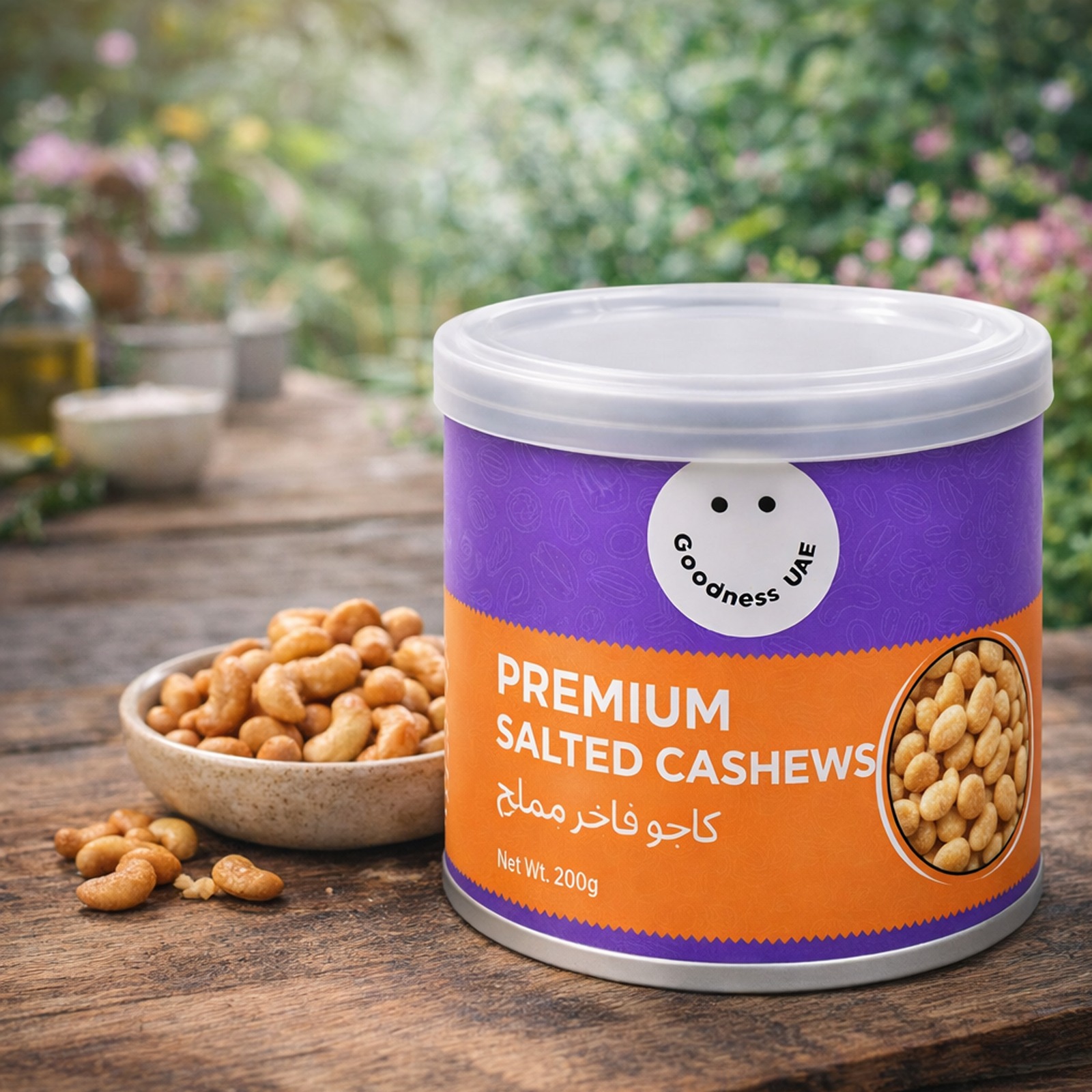 Goodness Premium Dry Roasted Salted Cashews – No Added Oil, Rich in Protein, No Preservatives, 2 x 200 g