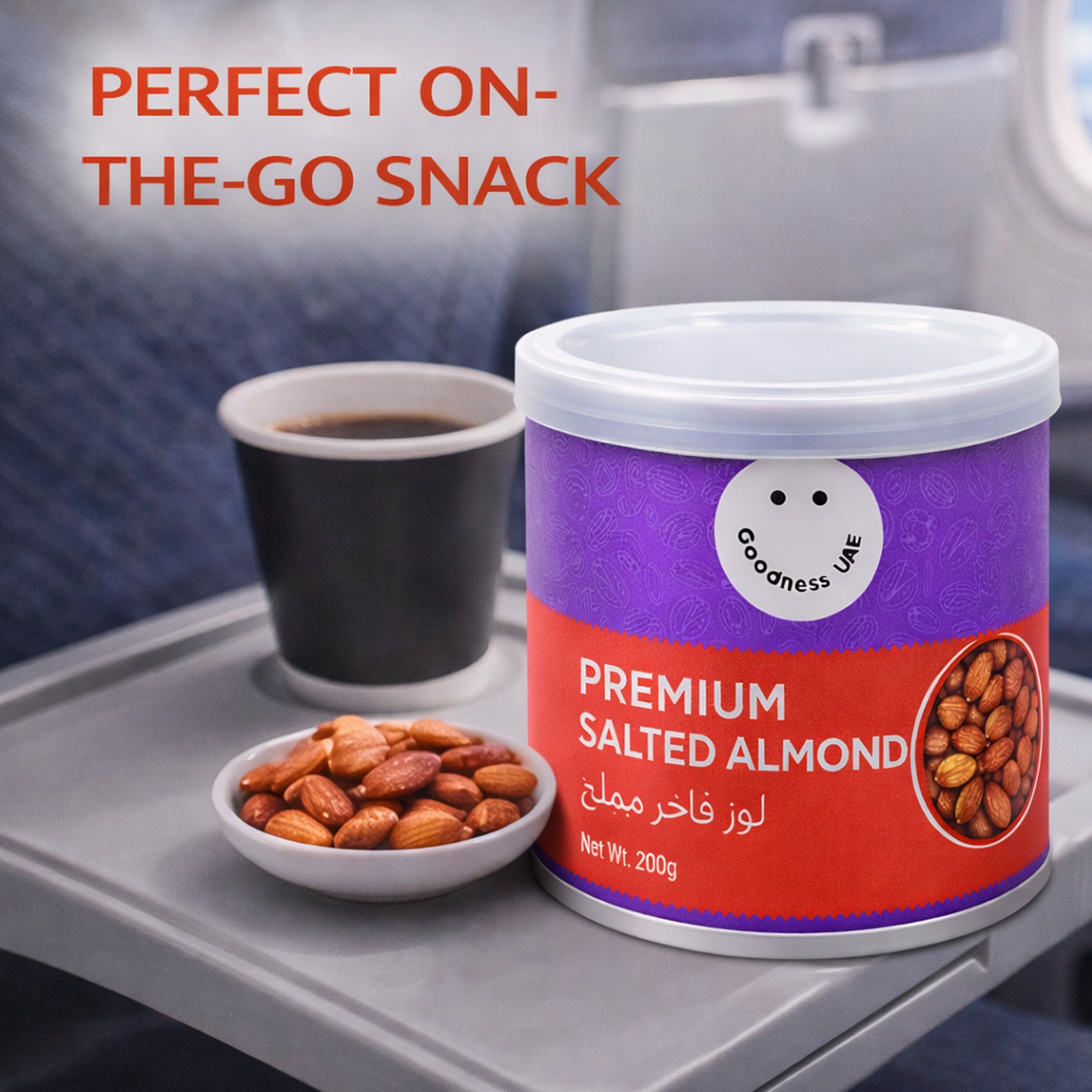 Goodness Dry Roasted Salted Almonds | No Added Oil | Rich in Protein | No Preservatives | Healthy Snack | 2 x 200 g