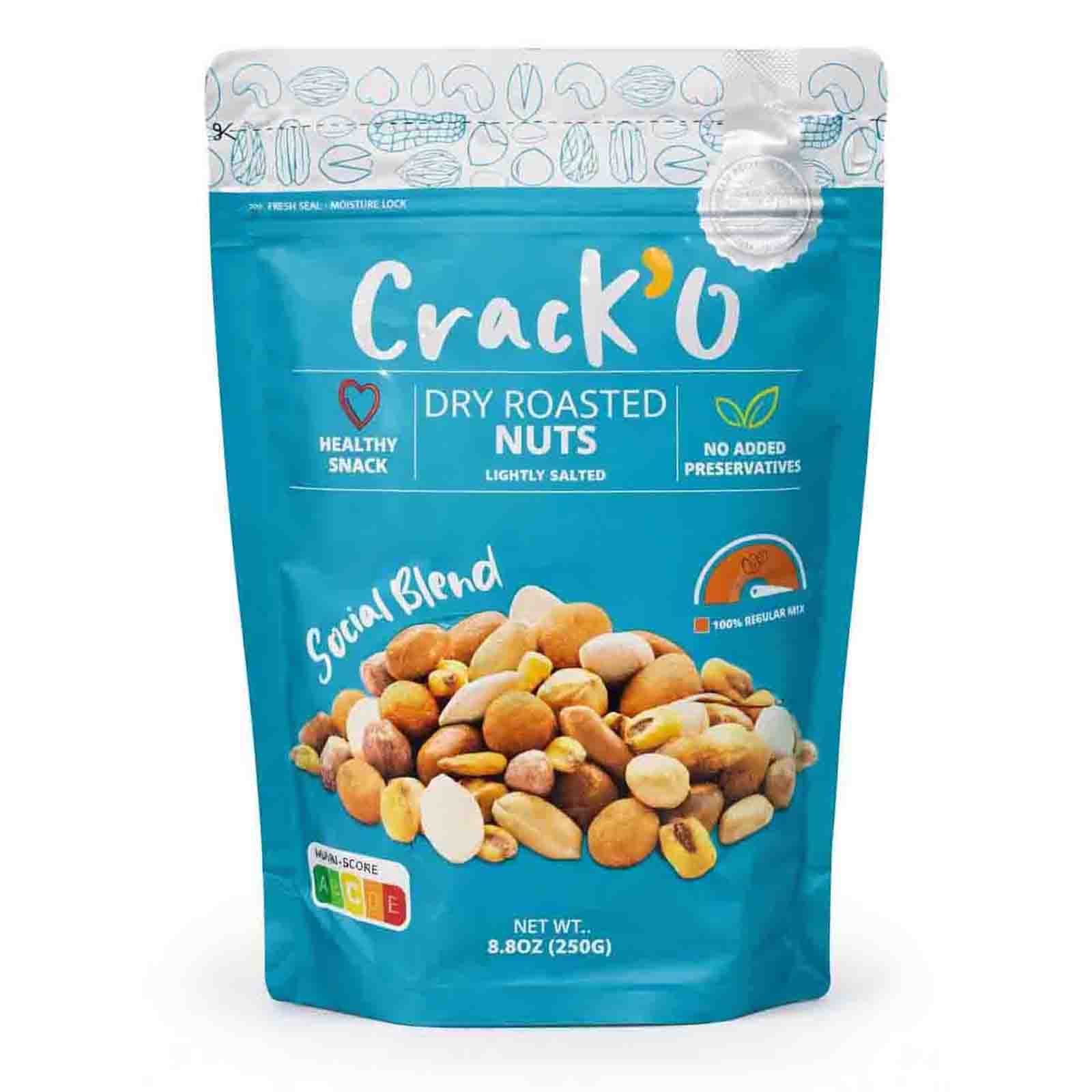 NUTS SOCIAL BLEND 100 % REGULAR MIX CRACKO ( 250 GM )