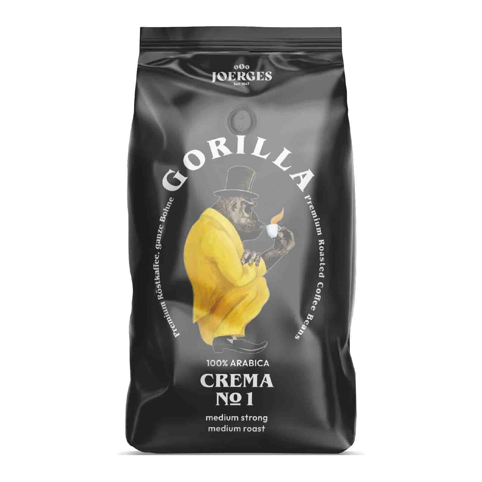 COFFEE BEANS ROASTED PREMIUM CREAM 100% ARABICA GORILLA (1 KG )