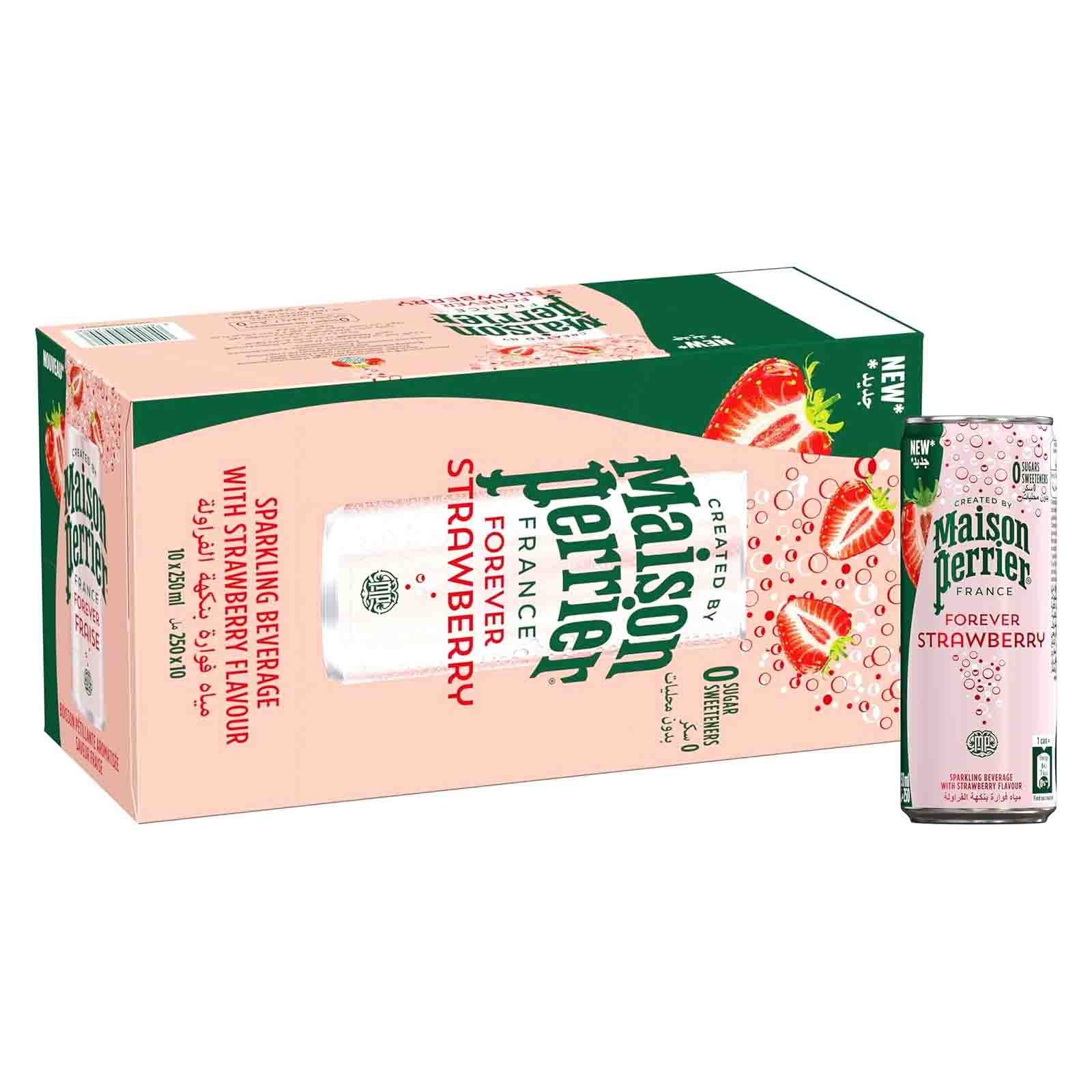 BEVERAGE SPARKLING WITH STRAWBERRY MAISON PERRIER  ( 10 X 250 ML )