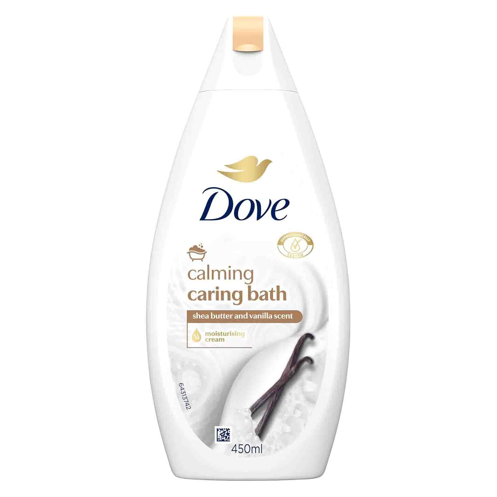 BODY WASH CALMING CARING BATH SHIA BUTTER & VANILLA DOVE ( 450 ML )
