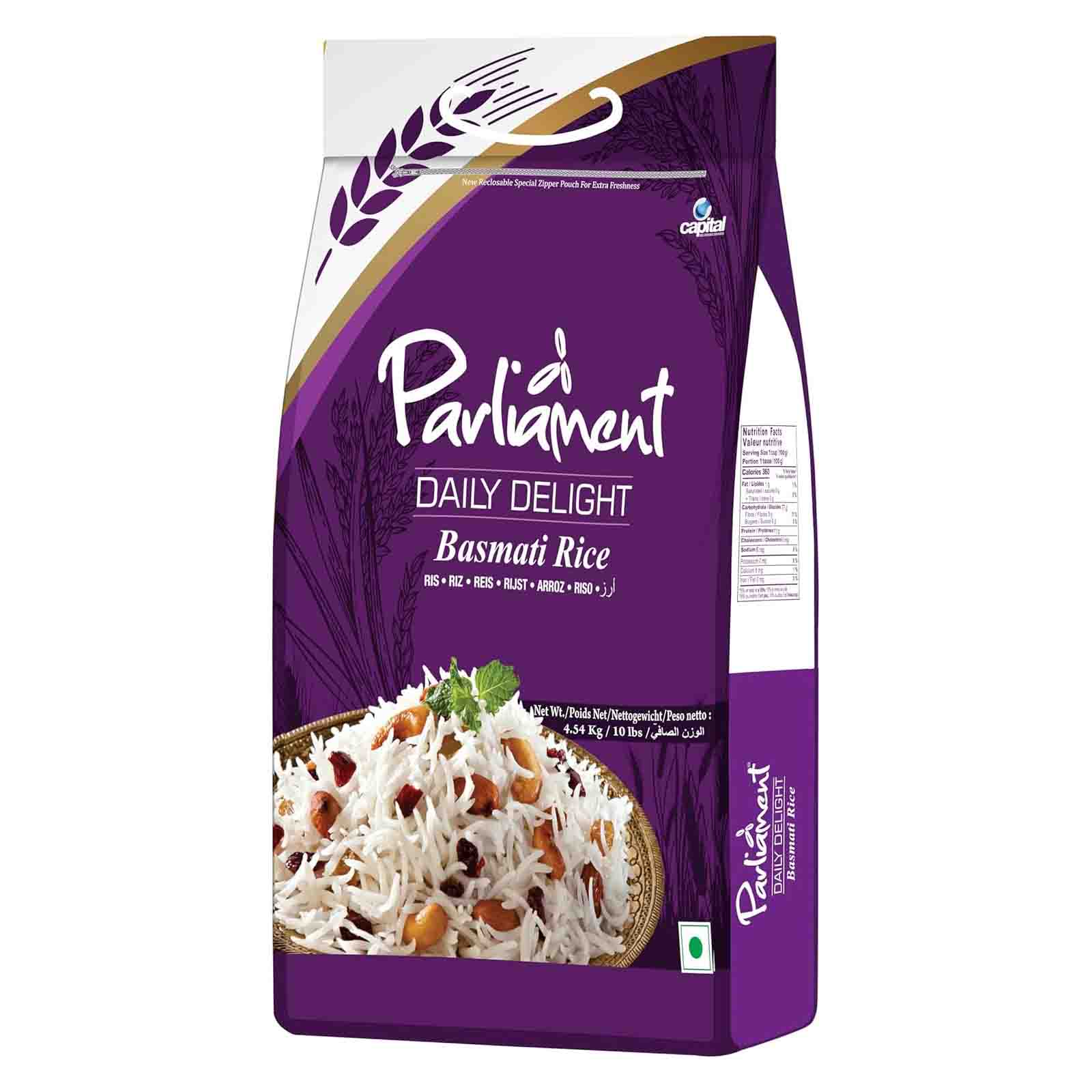 RICE BASMATI DAILY DELIGHT PARLIAMENT ( 4.54 KG )