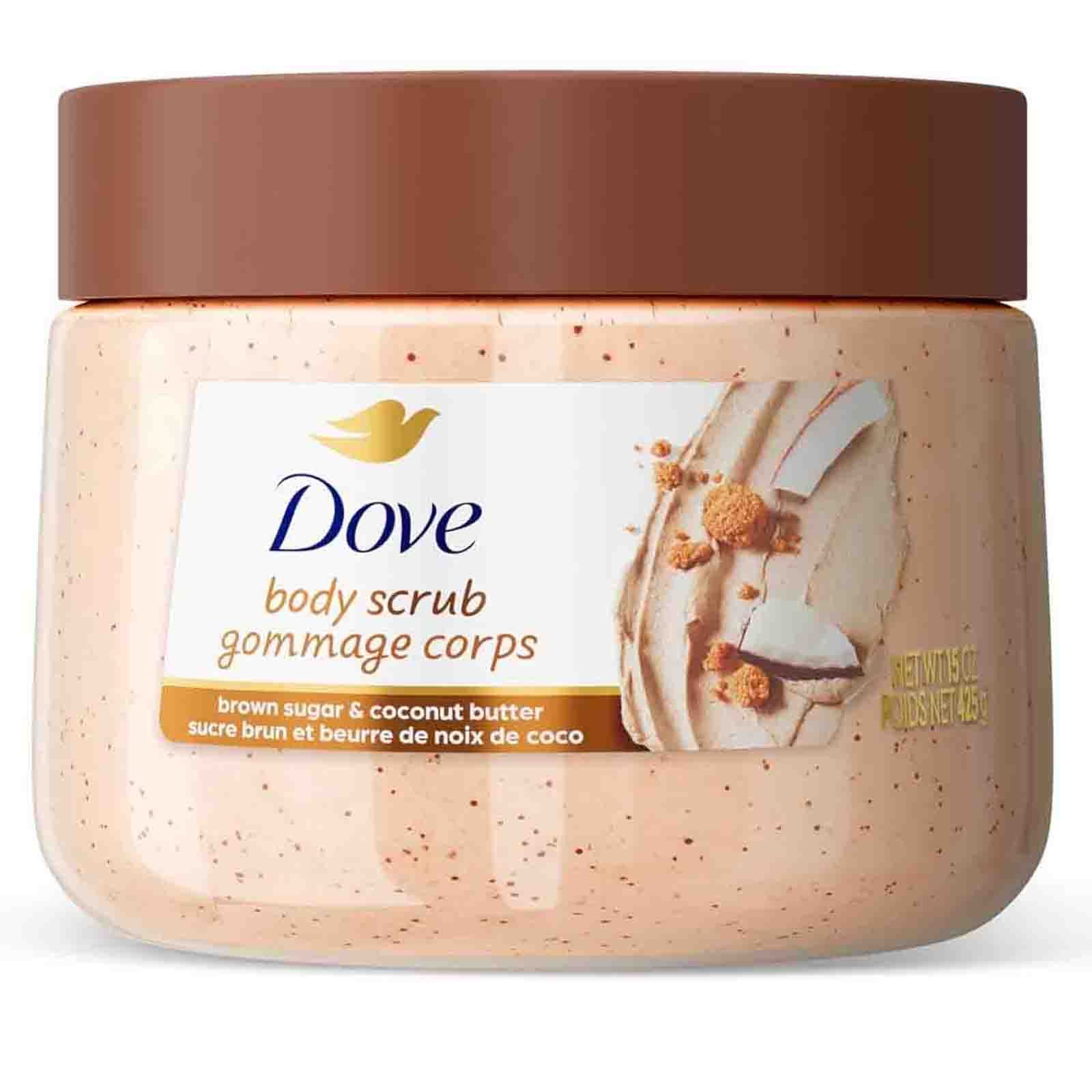 BODY SCRUB BROWN SUGAR & COCONUT BUTTER DOVE ( 425 GM )