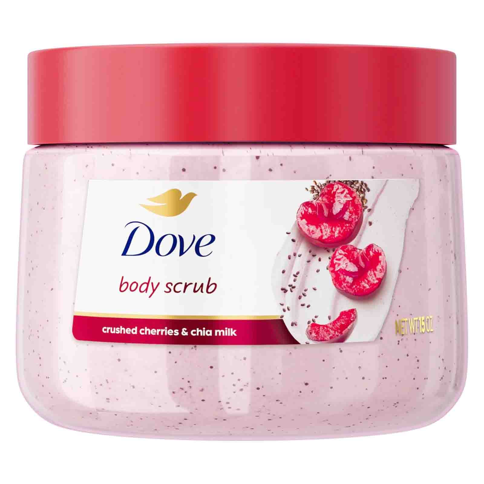 BODY SCRUB CRUSHED CHERRIES & CHIA MILK DOVE ( 425 GM )