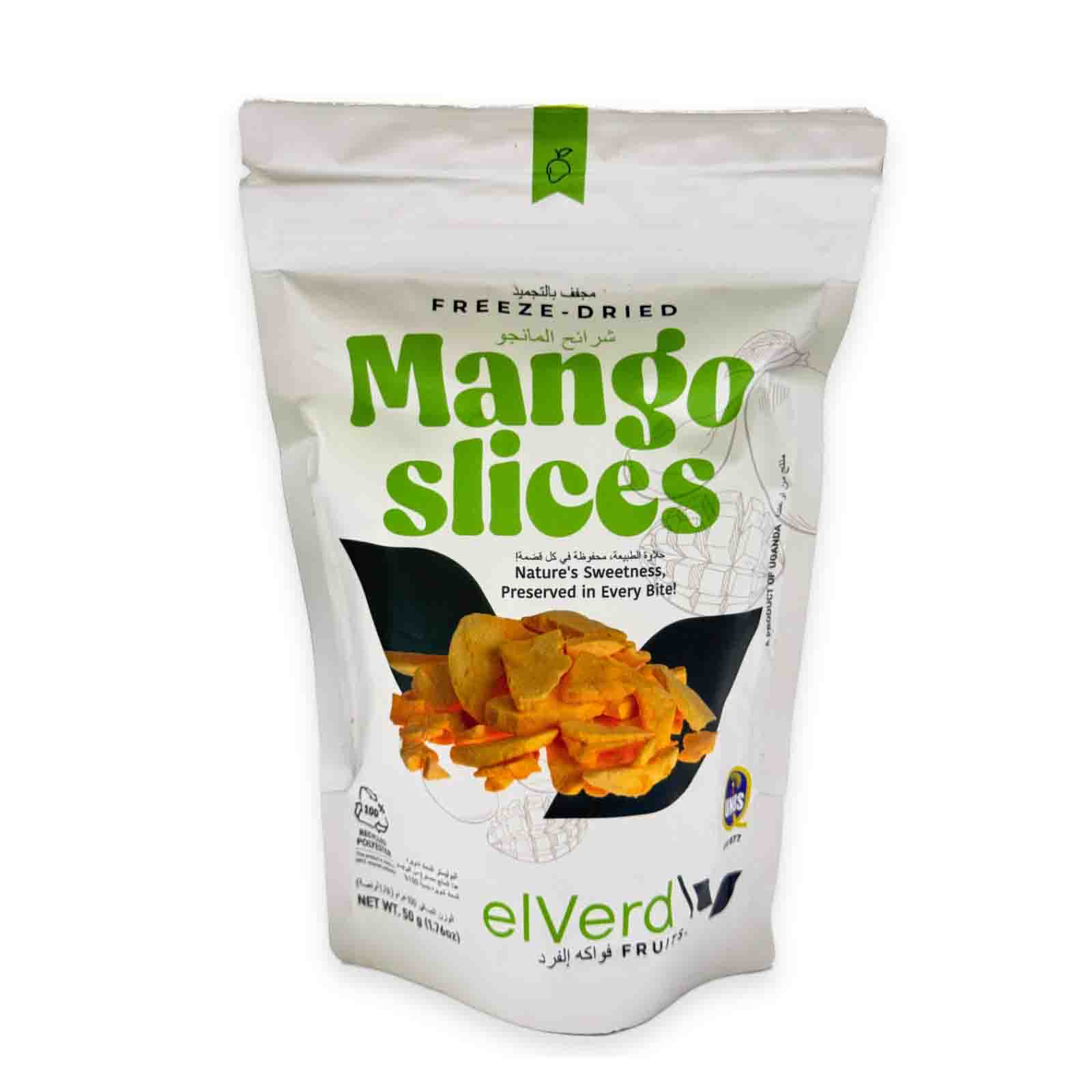 FREEZE DRIED MANGO SLICES ELVERD FRUITS ( 50 GM )