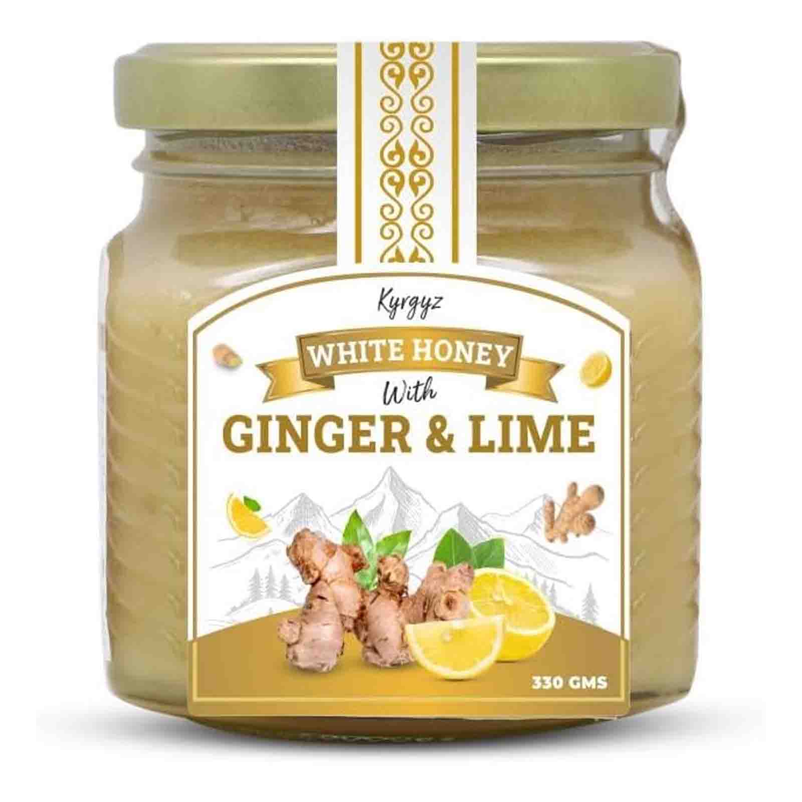 HONEY WHITE WITH GINGER & LIME MANAS HONEY ( 330 GM )