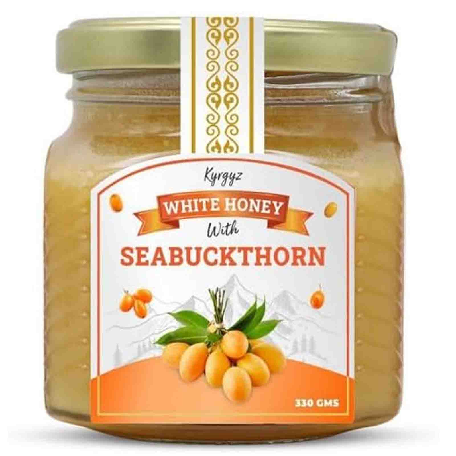 HONEY WHITE WITH SEABUCKTHORN MANAS HONEY ( 330 GM )
