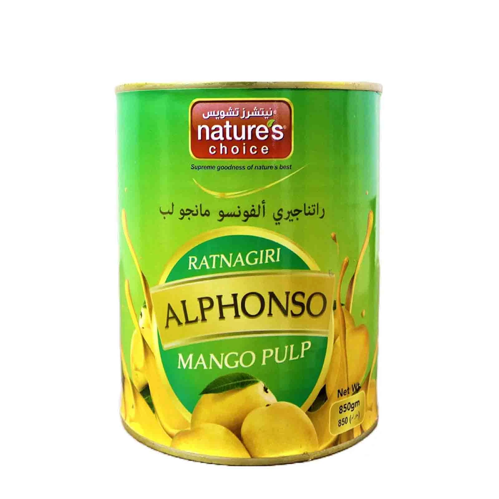 MANGO PULP ALPHONSO RATNAGIRI NATURES CHOICE ( 850 ML )
