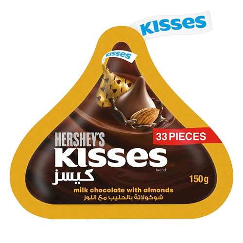 MILK CHOCOLATE WITH ALMOND KISSES HERSHEYS (150 GM)