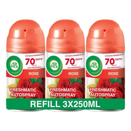 AIR FRESHNER REFILL MIDNIGHT ROSE AIR WICK ( 3 X 250 ML )