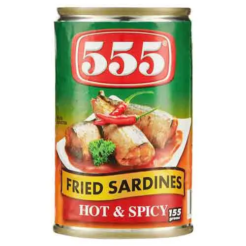  555 Fried Sardines Hot & Spicy 155 g