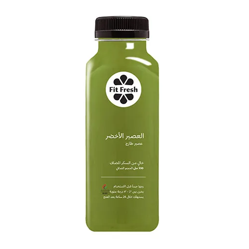 Fit Fresh Clean Green Juice 330 ml (Cold-Pressed Fresh Juice, Freshly-Squeezed Daily, Green Juice, No Preservatives, No Additives, No Sugar Added, No Water Added)