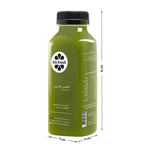  Fit Fresh Clean Green Juice 330 ml (Cold-Pressed Fresh Juice, Freshly-Squeezed Daily, Green Juice, No Preservatives, No Additives, No Sugar Added, No Water Added)