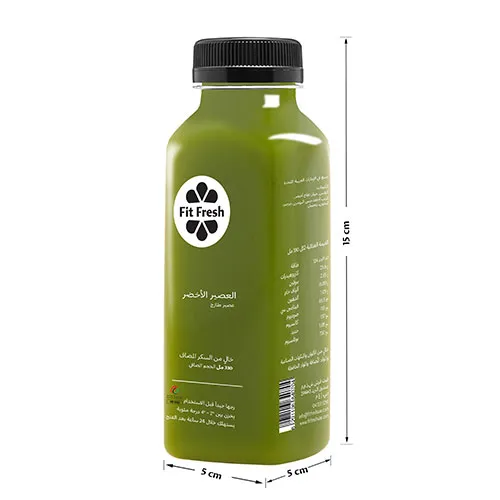 Fit Fresh Clean Green Juice 330 ml (Cold-Pressed Fresh Juice, Freshly-Squeezed Daily, Green Juice, No Preservatives, No Additives, No Sugar Added, No Water Added)