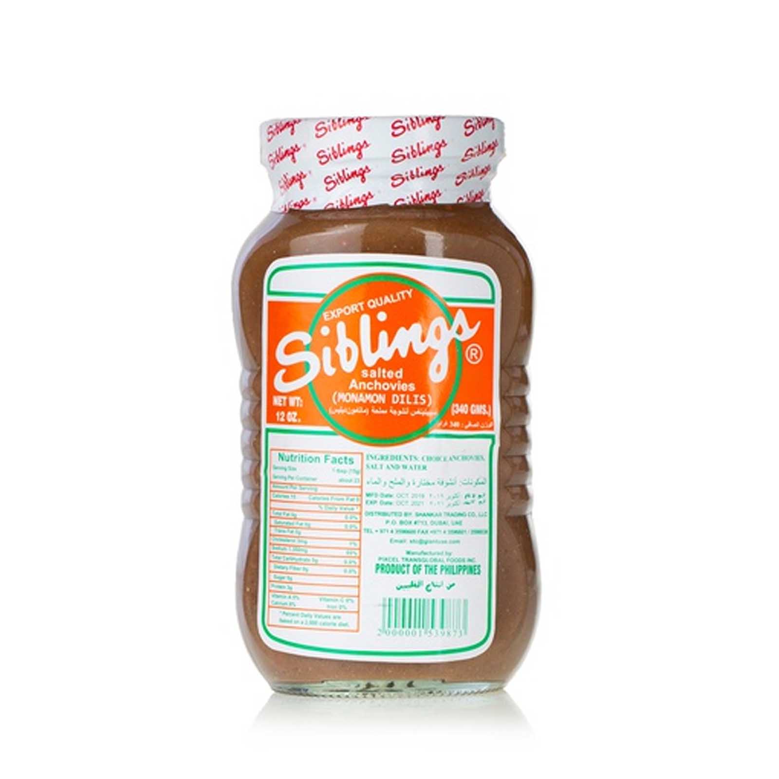  Siblings Salted Anchovies Monamon Dilis 340 g